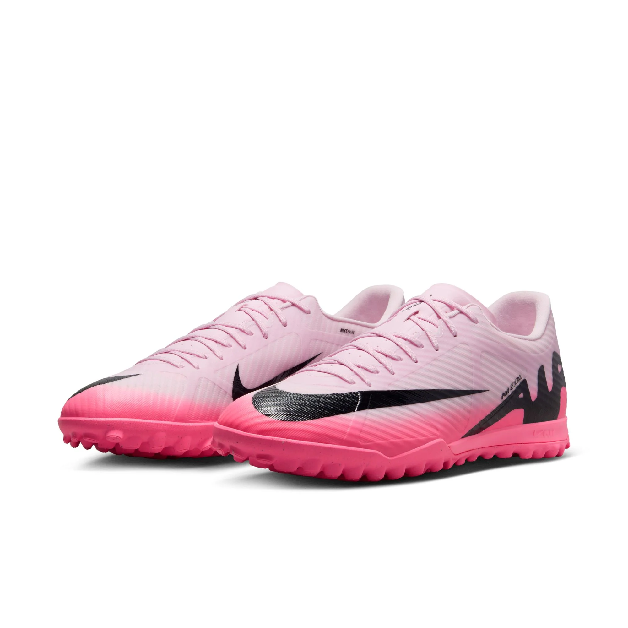 Nike Air Zoom Mercurial Vapor 15 Academy TF Turf Soccer Shoe - Pink Foam /Black - Image 3