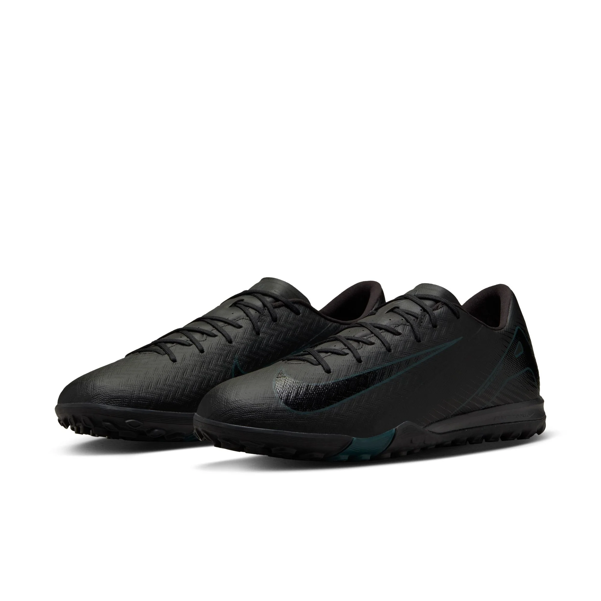 Nike Air Zoom Mercurial Vapor 16 Academy TF Turf Soccer Cleats - Black/Black-Deep Jungle - Image 3
