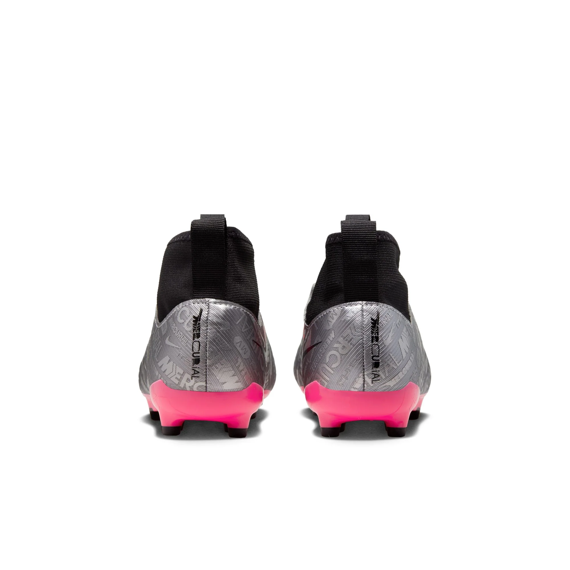 Nike Jr. Zoom Mercurial Superfly 9 Academy FG/MG - Metallic Silver/Black/Volt/Hyper Pink - Image 5