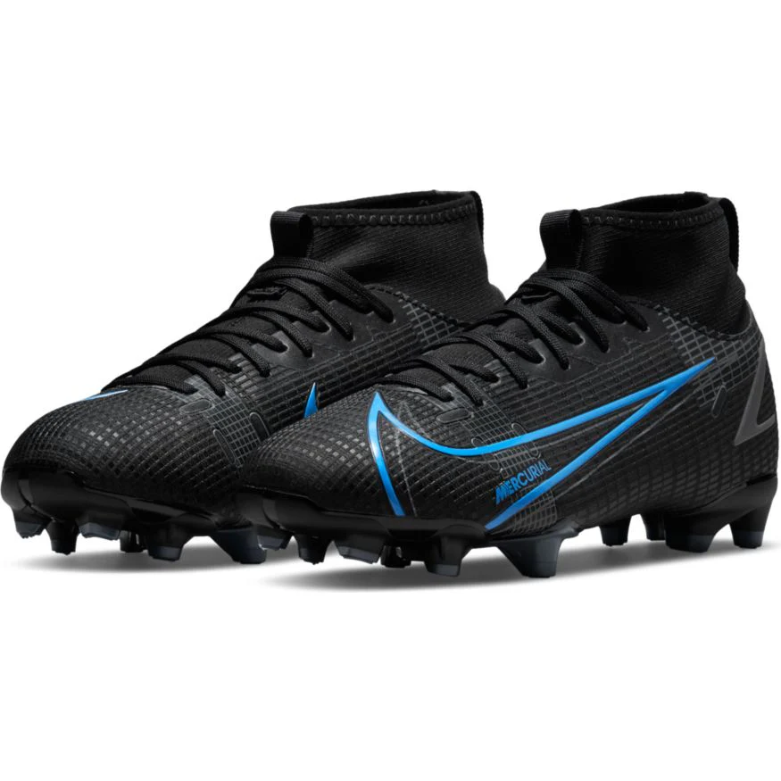 Nike JUNIOR Mercurial Superfly 8 Academy MG - Black/Black-IronGrey - Image 4