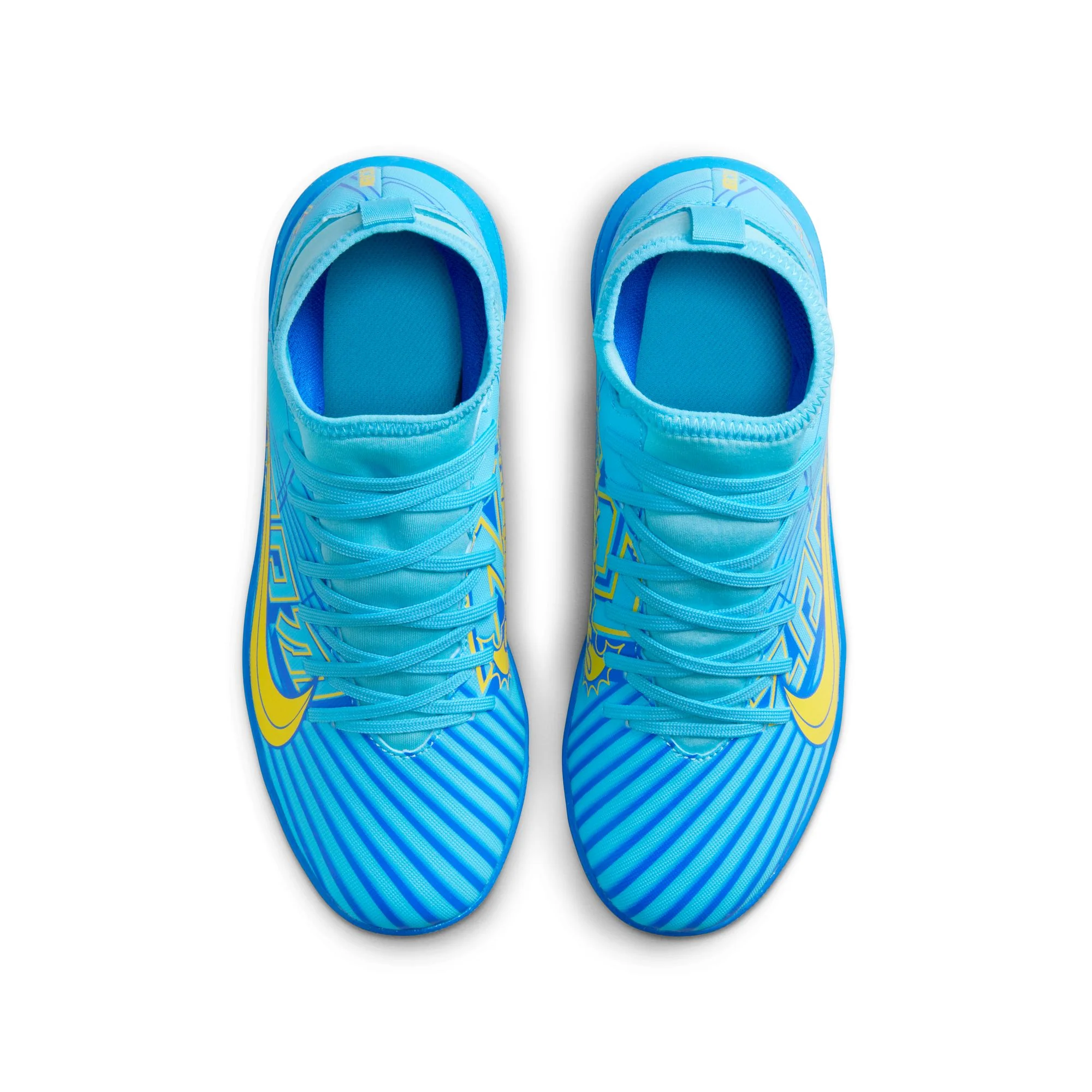 Nike Junior Mercurial Superfly 9 Club KM TF Soccer Cleat - Baltic Blue/White - Image 3