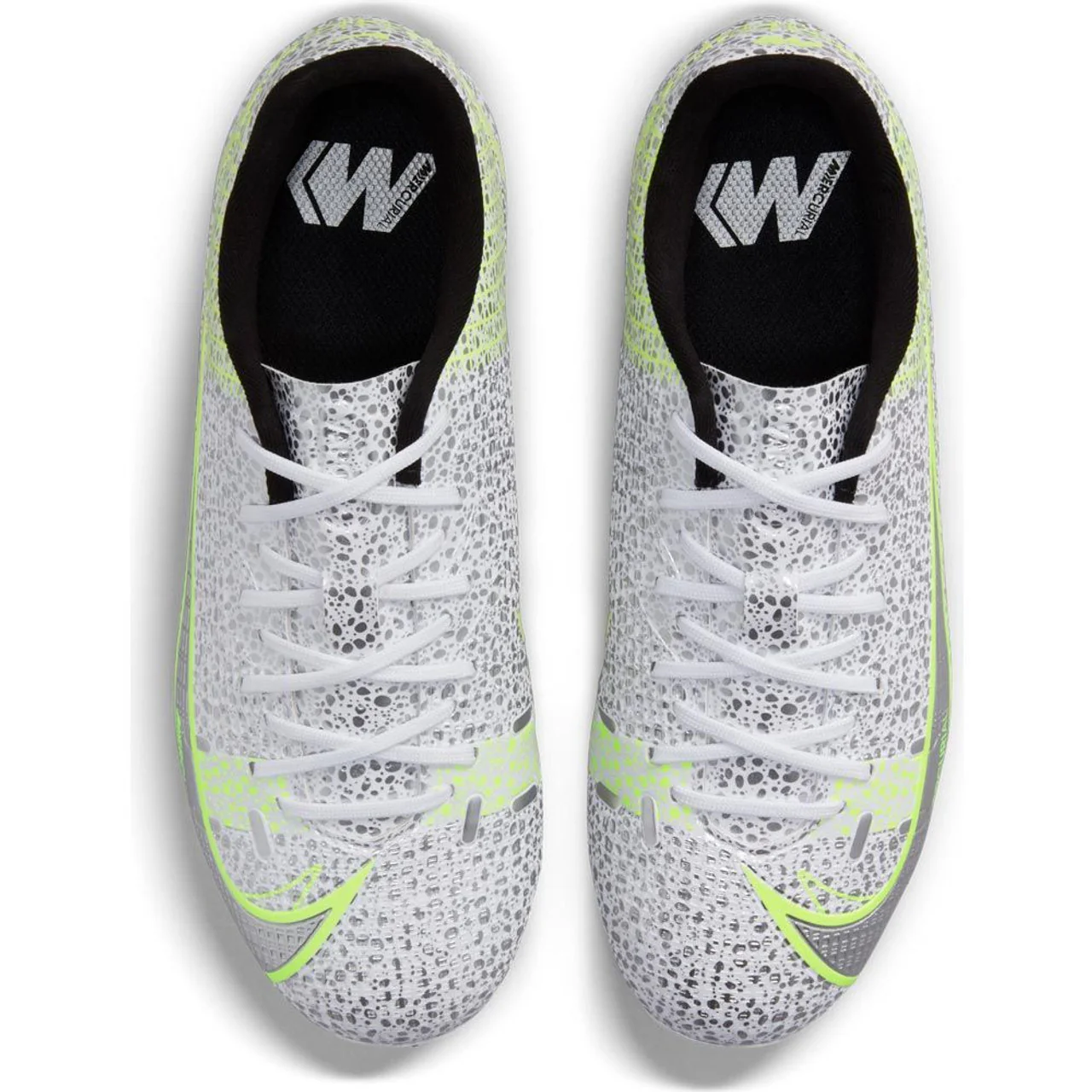 Nike Junior Mercurial Vapor 14 Academy FG/MG Soccer Cleat - MetallicSilver/Volt - Image 5