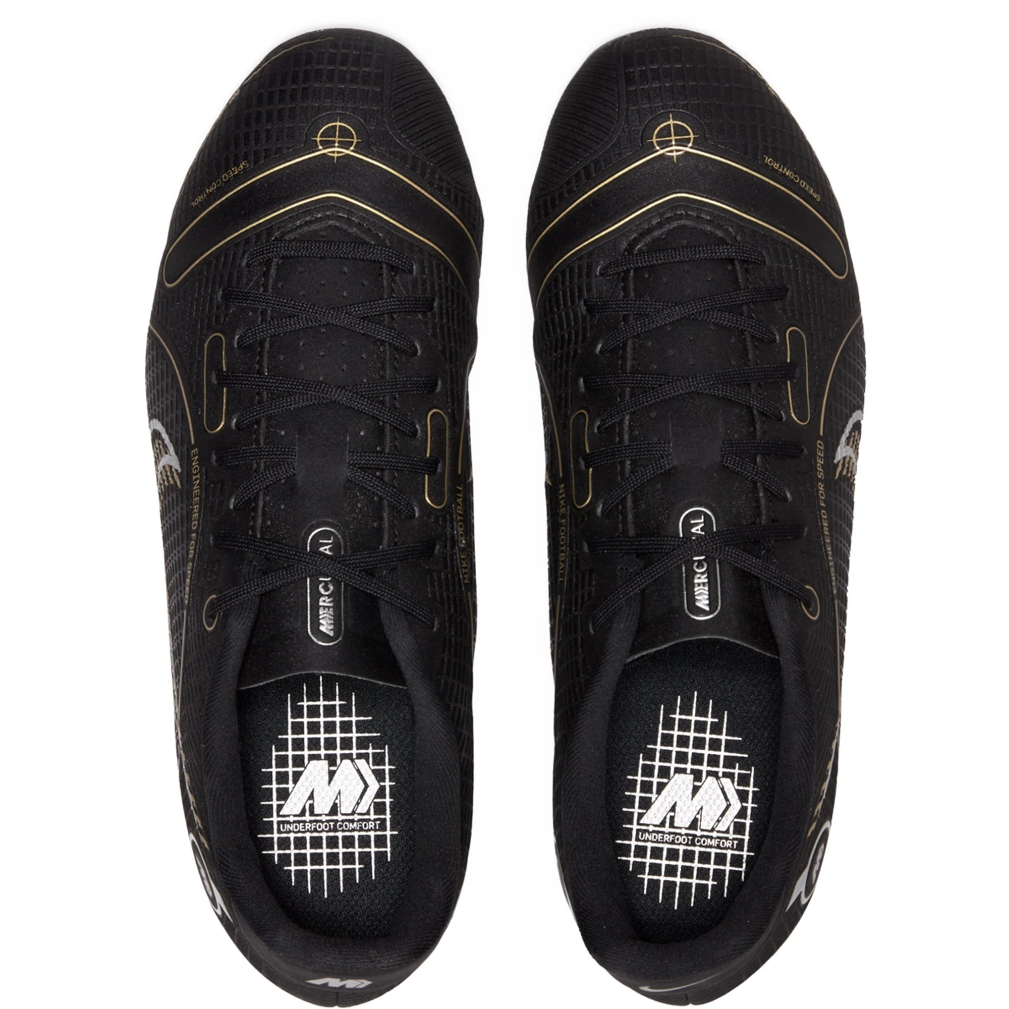 Nike Junior Mercurial Vapor 14 Academy FG/MG Soccer Cleats - Black/Metallic Gold/Metallic Silver - Image 3