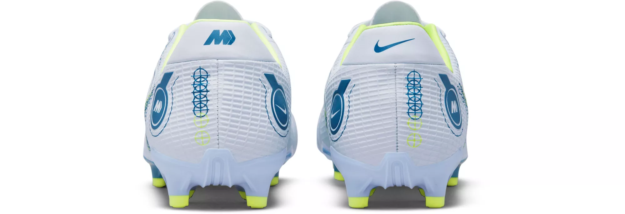 Nike Junior Mercurial Vapor 14 Academy FG/MG Soccer Cleats - Grey/Blackened Blue/Light Marine/Laser Blue/Volt - Image 4