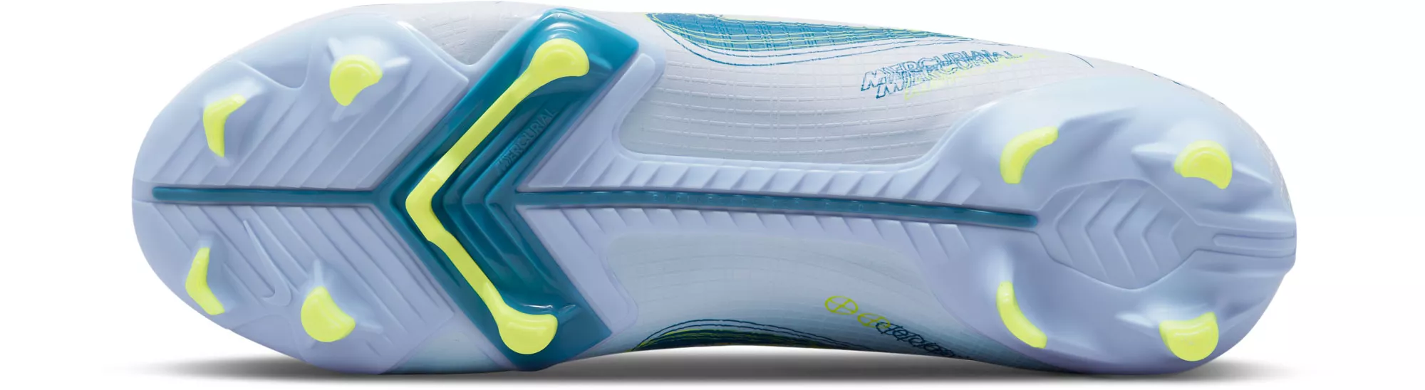 Nike Junior Mercurial Vapor 14 Academy FG/MG Soccer Cleats - Grey/Blackened Blue/Light Marine/Laser Blue/Volt - Image 5