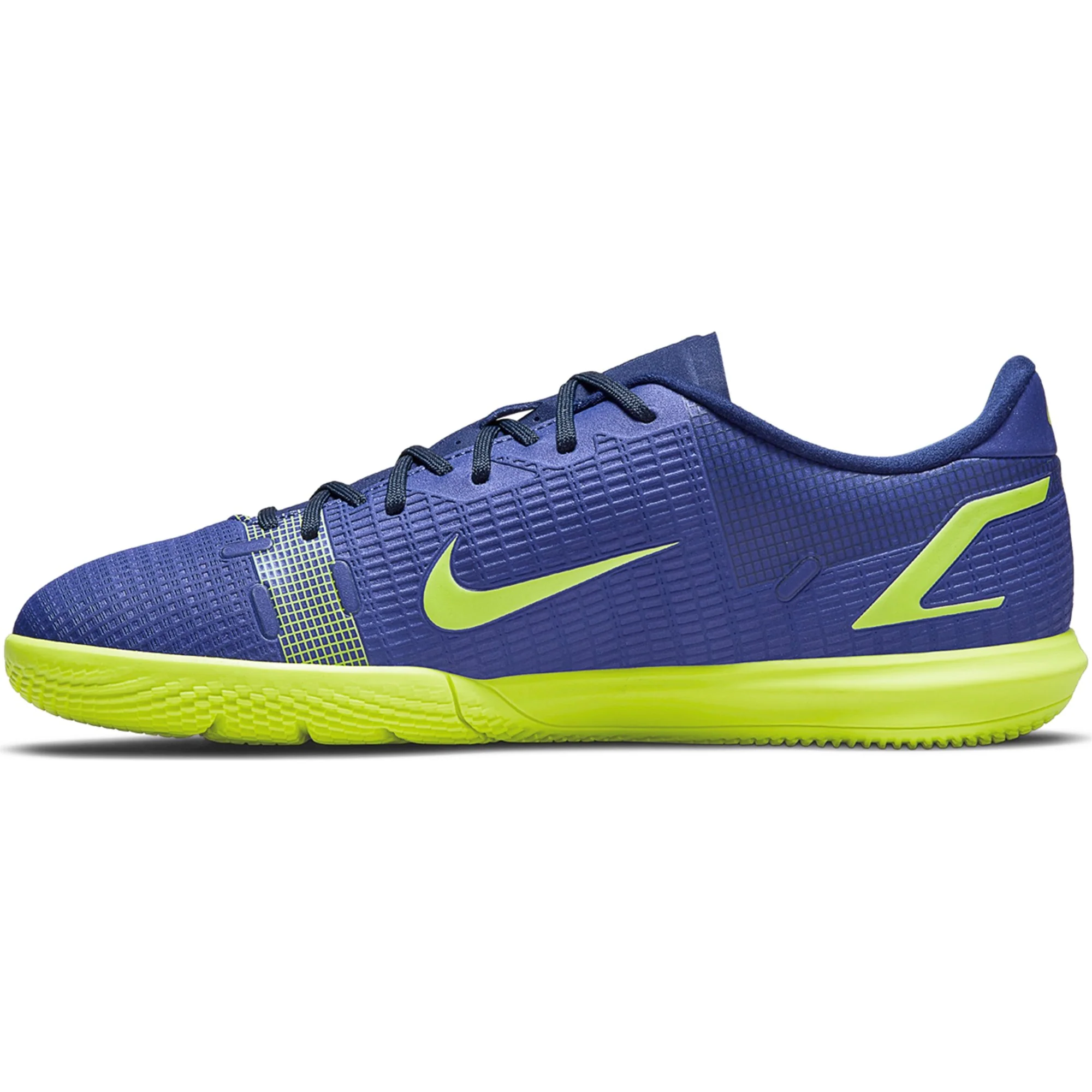 Nike Junior Mercurial Vapor 14 Academy IC Indoor Soccer Shoe - Lapis/Volt/Blue Void - Image 2