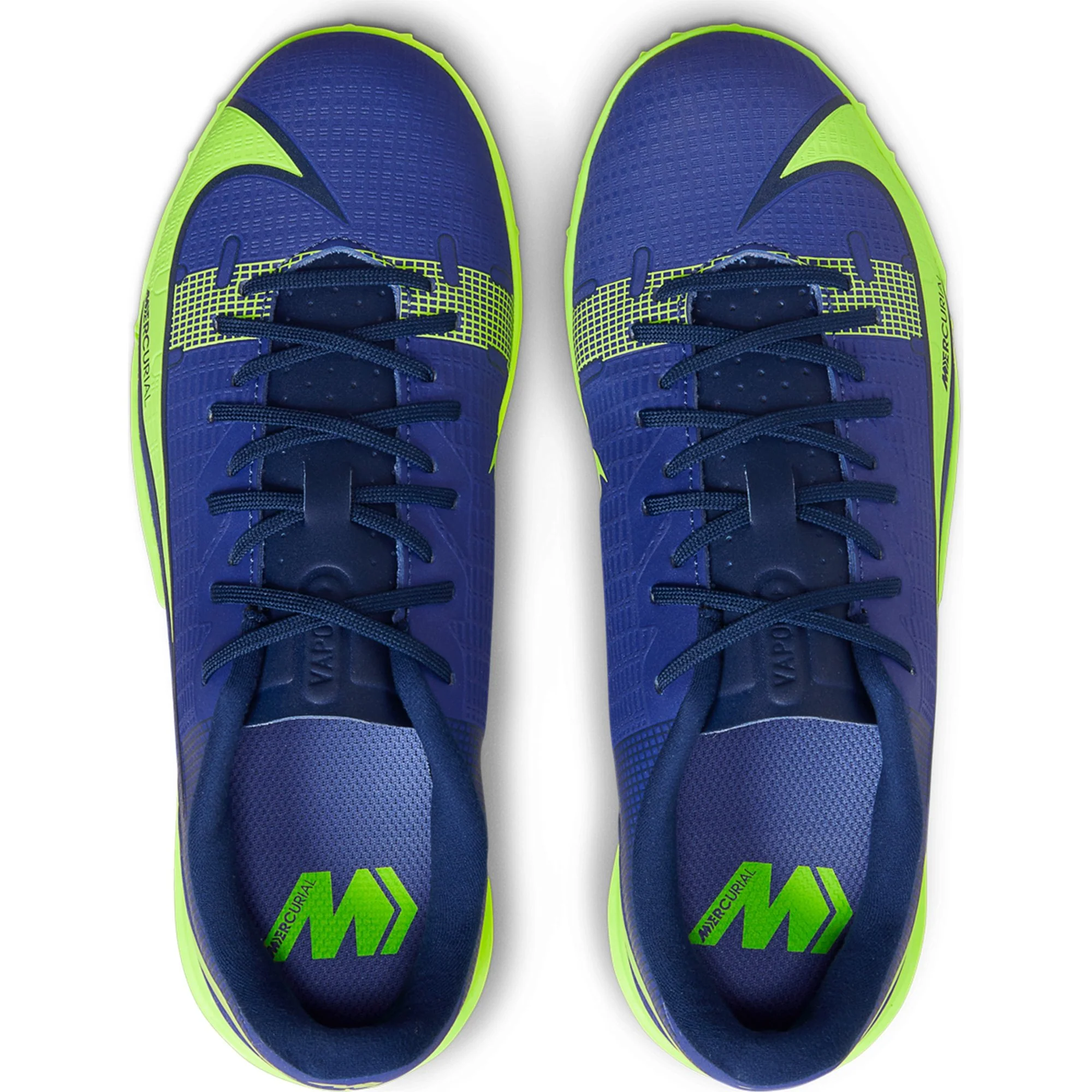 Nike Junior Mercurial Vapor 14 Academy TF Artificial Turf Soccer Shoe - Lapis/Volt/Blue Void - Image 3