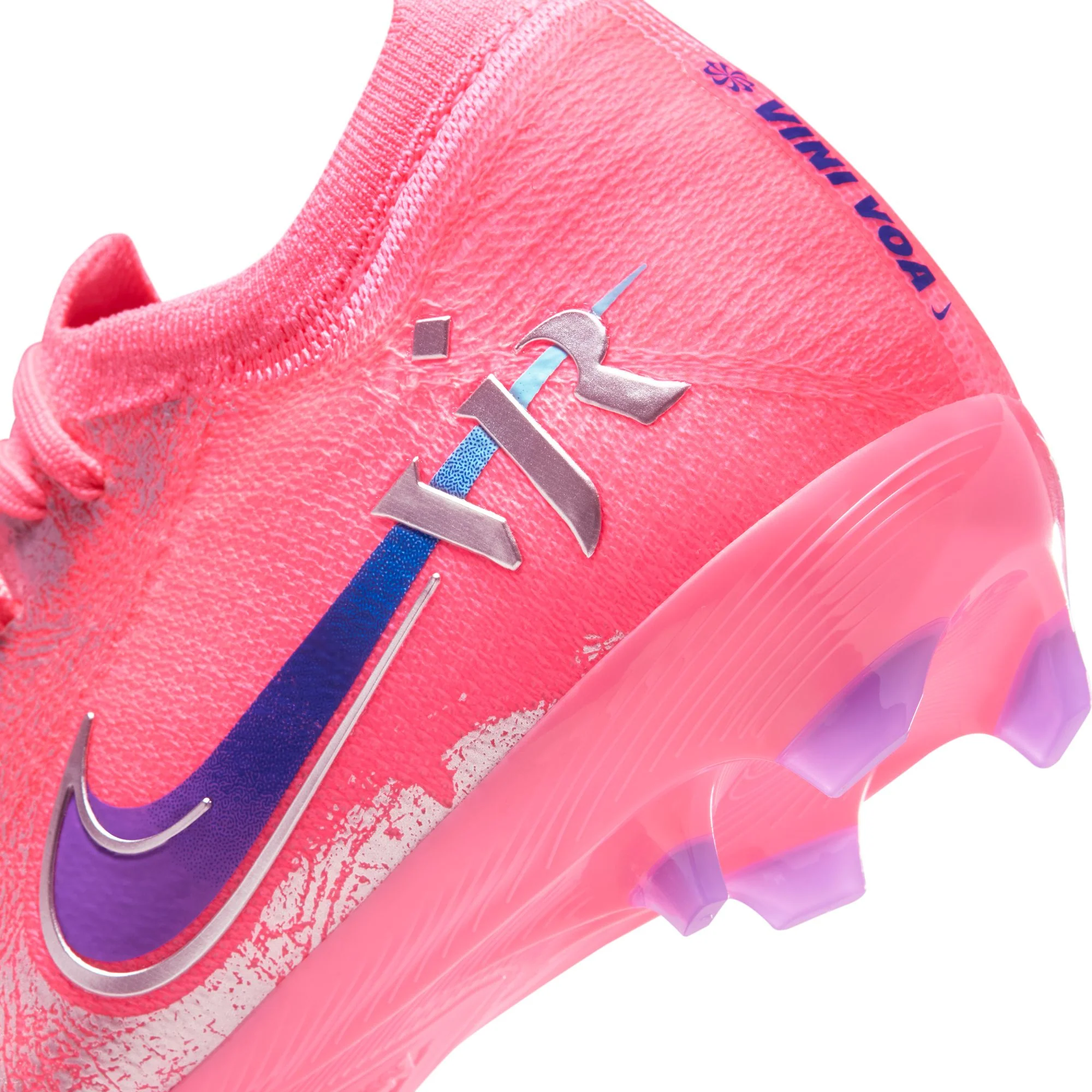 Nike Junior Mercurial Vapor 16 Academy FG "Vini Jr. Firm Ground Soccer Cleats  -Sunset Pulse/Old Royal - Image 8
