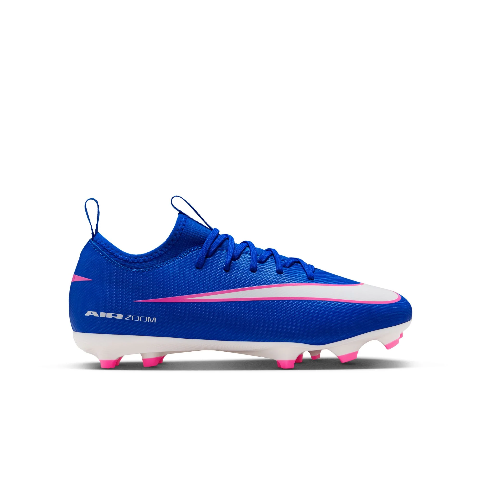 Nike Junior Mercurial Vapor 16 Academy FG Firm Ground Low-Top Soccer Cleats- Racer Blue/White