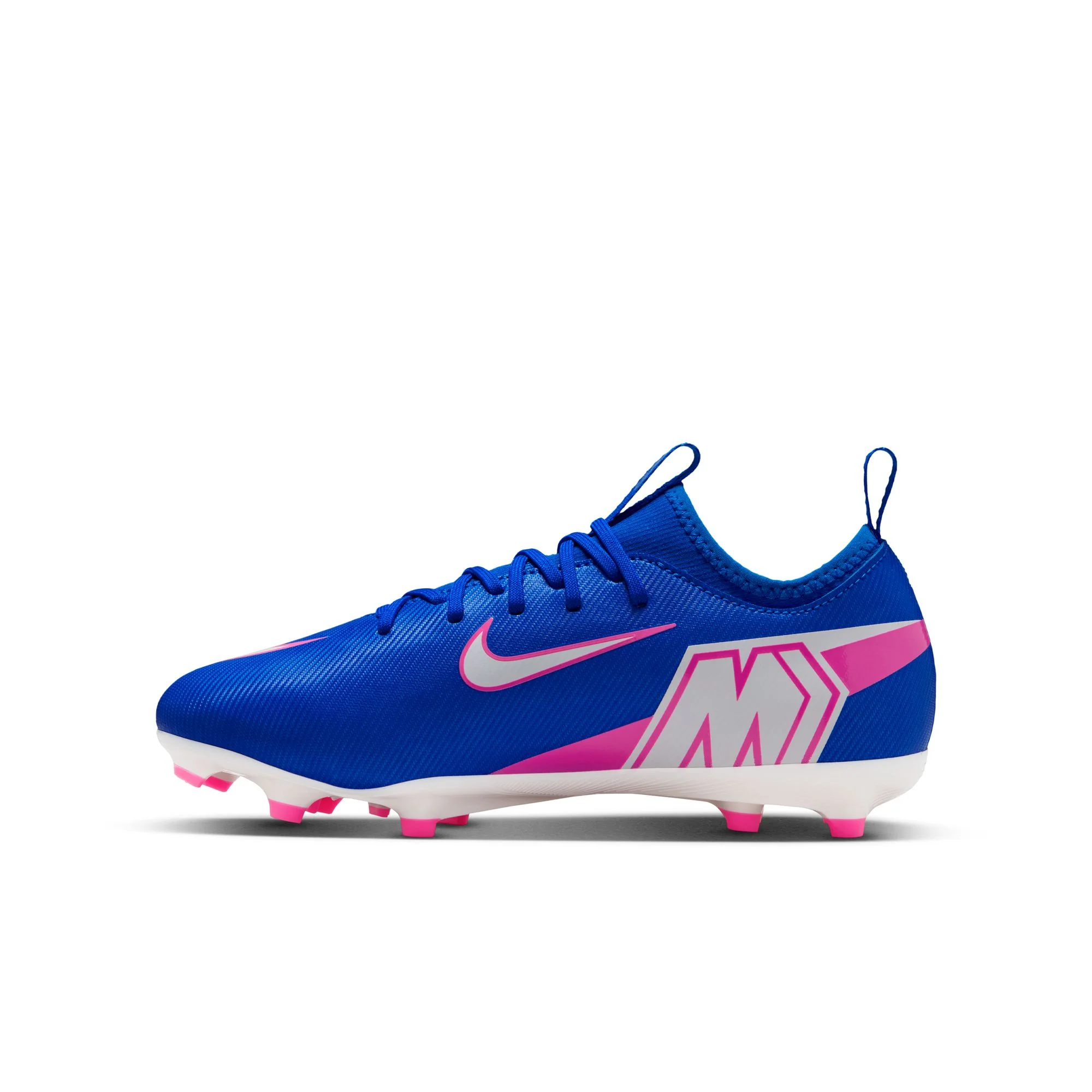 Nike Junior Mercurial Vapor 16 Academy FG Firm Ground Low-Top Soccer Cleats- Racer Blue/White - Image 2