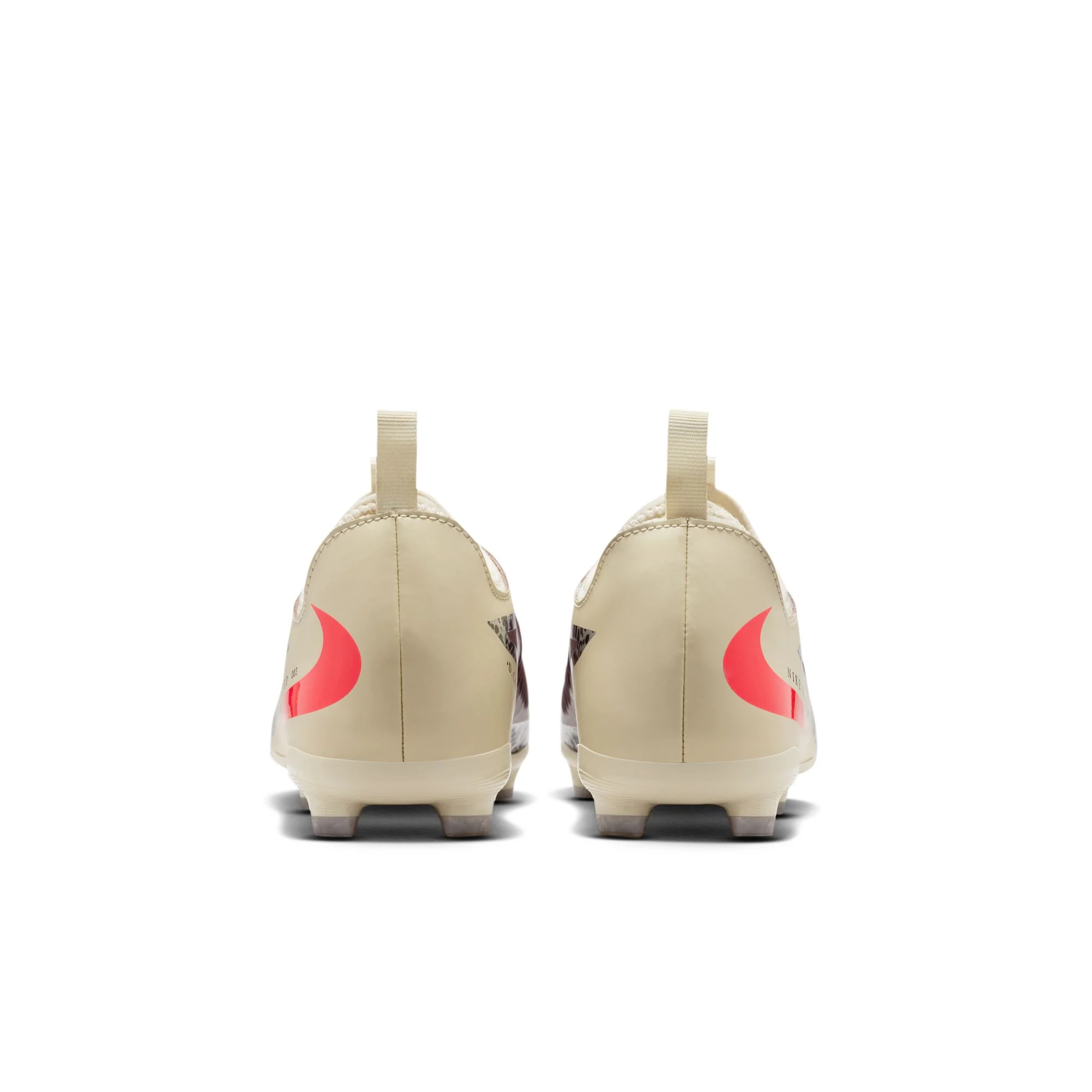 Nike United Junior Phantom 6 Low Academy FG Firm Ground Soccer Cleats- Burgundy Crush/University Red/Fossil - Image 5