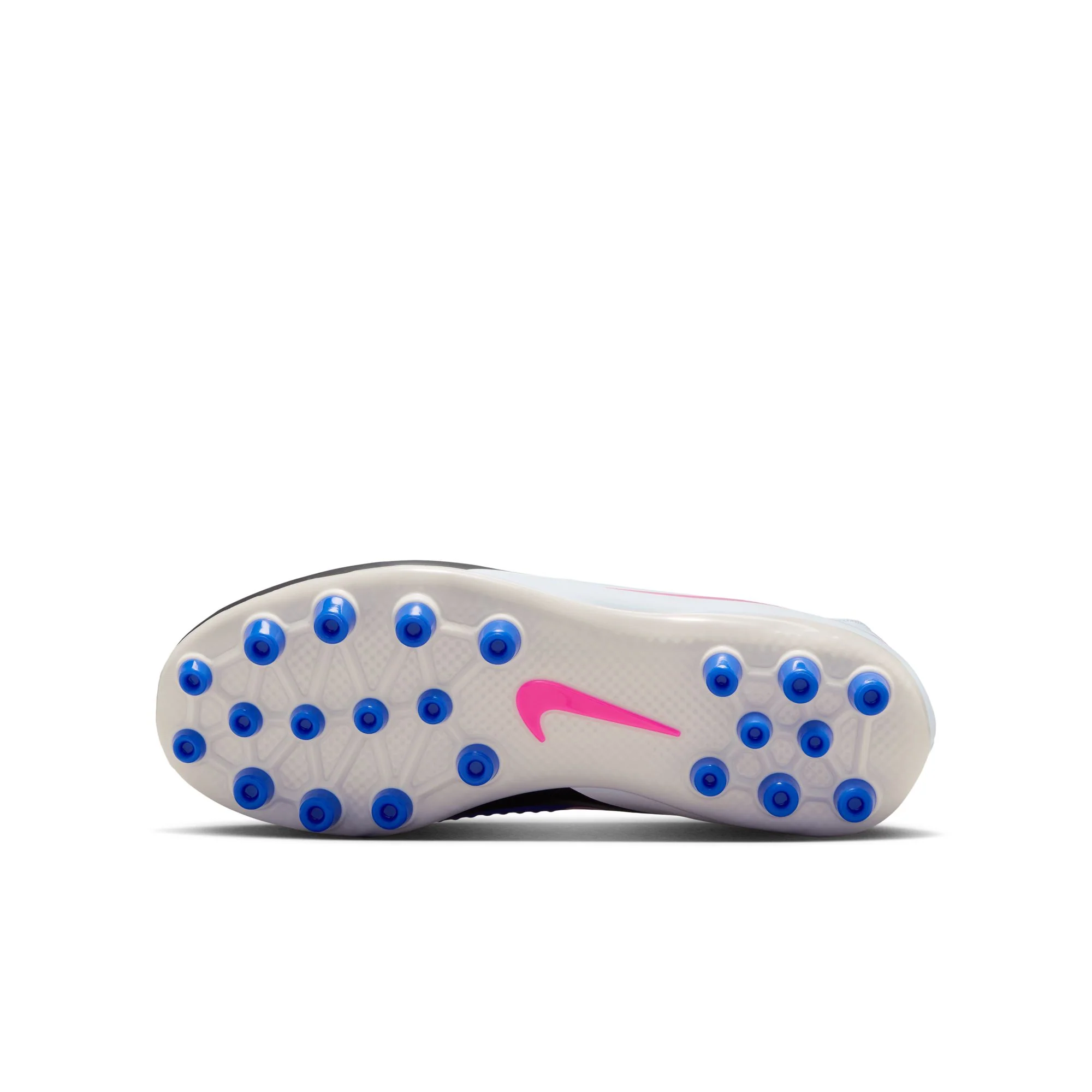Nike Junior Phantom 6 High Academy FG Firm Ground Soccer Cleats- Racer Blue/Pink Blast/White - Image 6