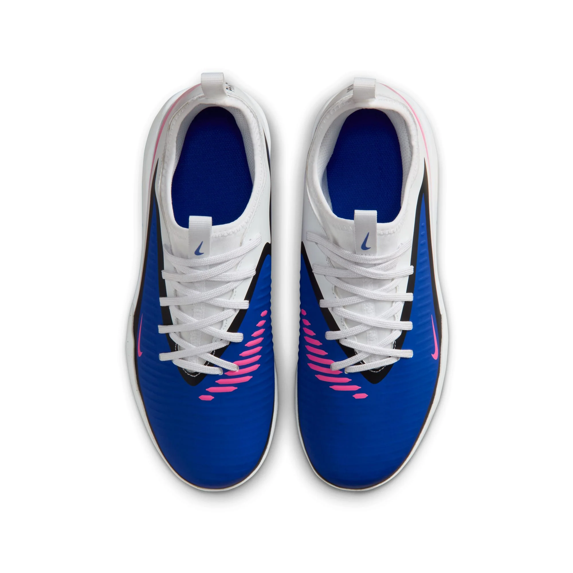 Nike Junior Phantom 6 Low Academy IN Indoor/Court Soccer Shoes-Racer Blue/Pink Blast/White - Image 3