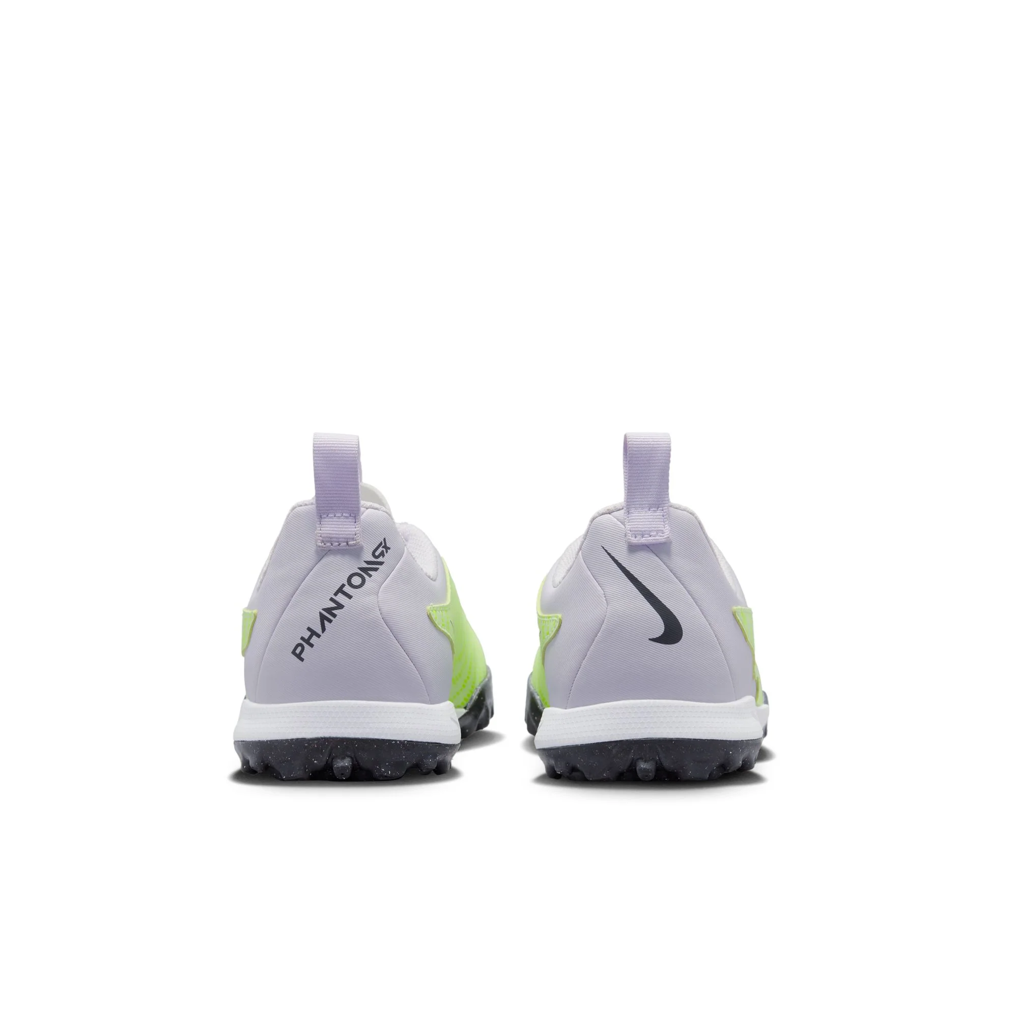 Nike Junior Phantom GX Academy TF Turf Soccer Cleats - Grey/Volt/Grape - Image 5