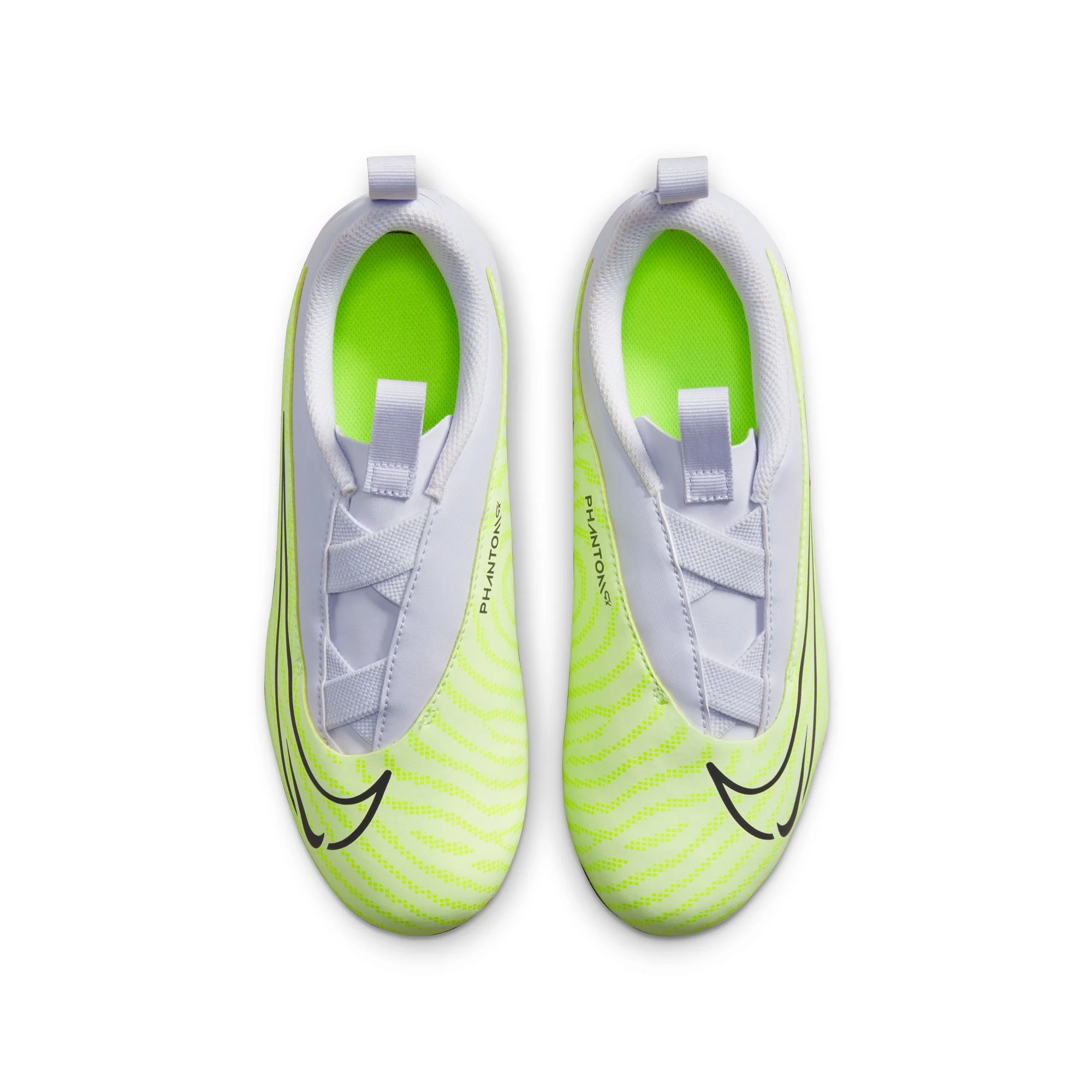 Nike Junior Phantom GX Academy FG/MG Firm Ground Soccer Cleats - Grey/Volt/Grape - Image 3