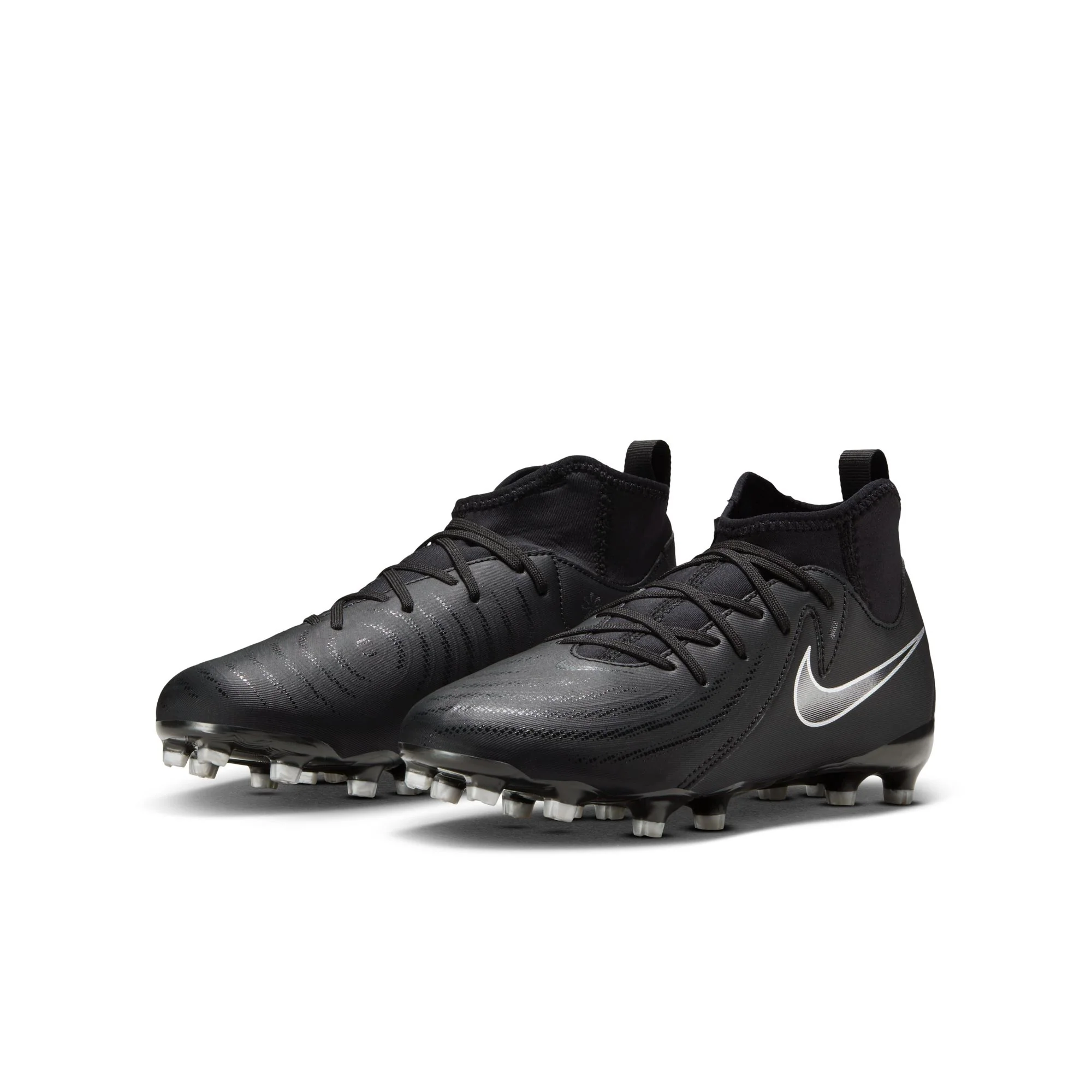 Nike Junior Phantom Luna II Academy FG/MG Soccer Cleat - Black/Black - Image 4