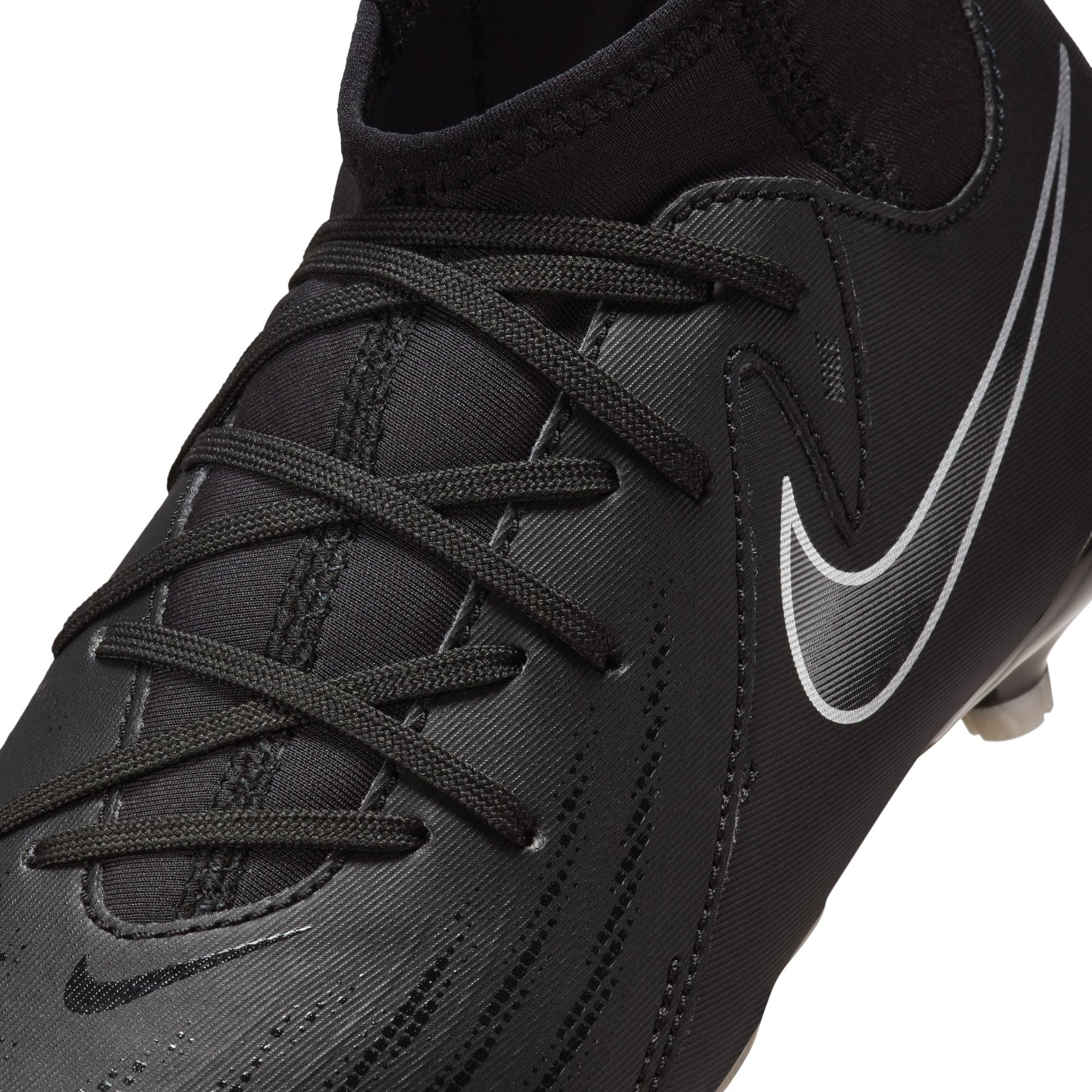 Nike Junior Phantom Luna II Academy FG/MG Soccer Cleat - Black/Black - Image 7