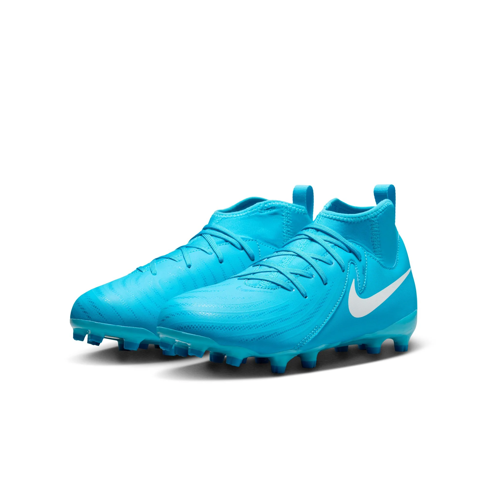 Nike Junior Phantom Luna II Academy FG/MG Soccer Cleat - Blue Fury/White - Image 3