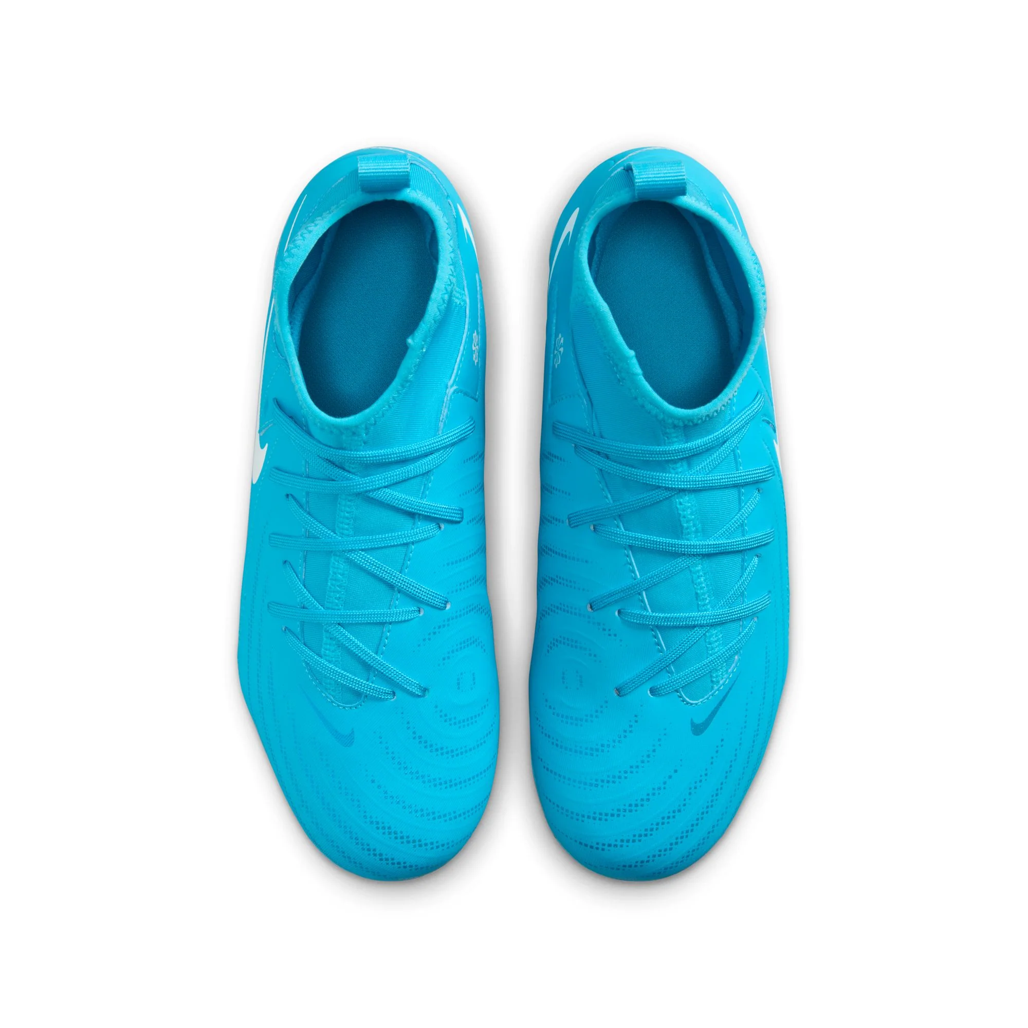 Nike Junior Phantom Luna II Academy FG/MG Soccer Cleat - Blue Fury/White - Image 4