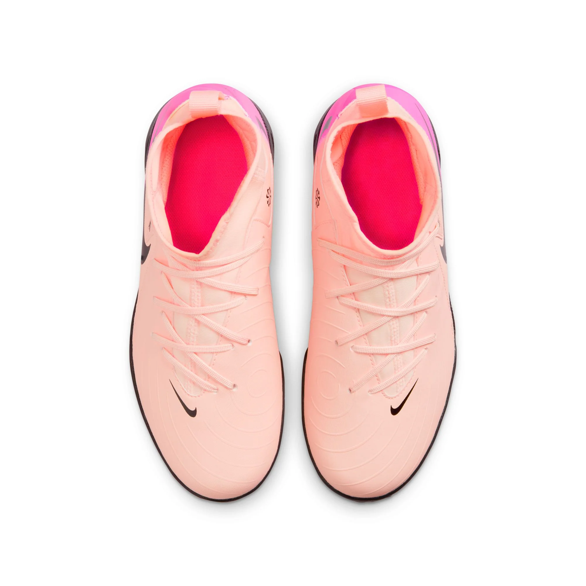 Nike Junior Phantom Luna II Academy TF  Turf Soccer Cleats - Crimson Tint/Black/Pink Blast - Image 4