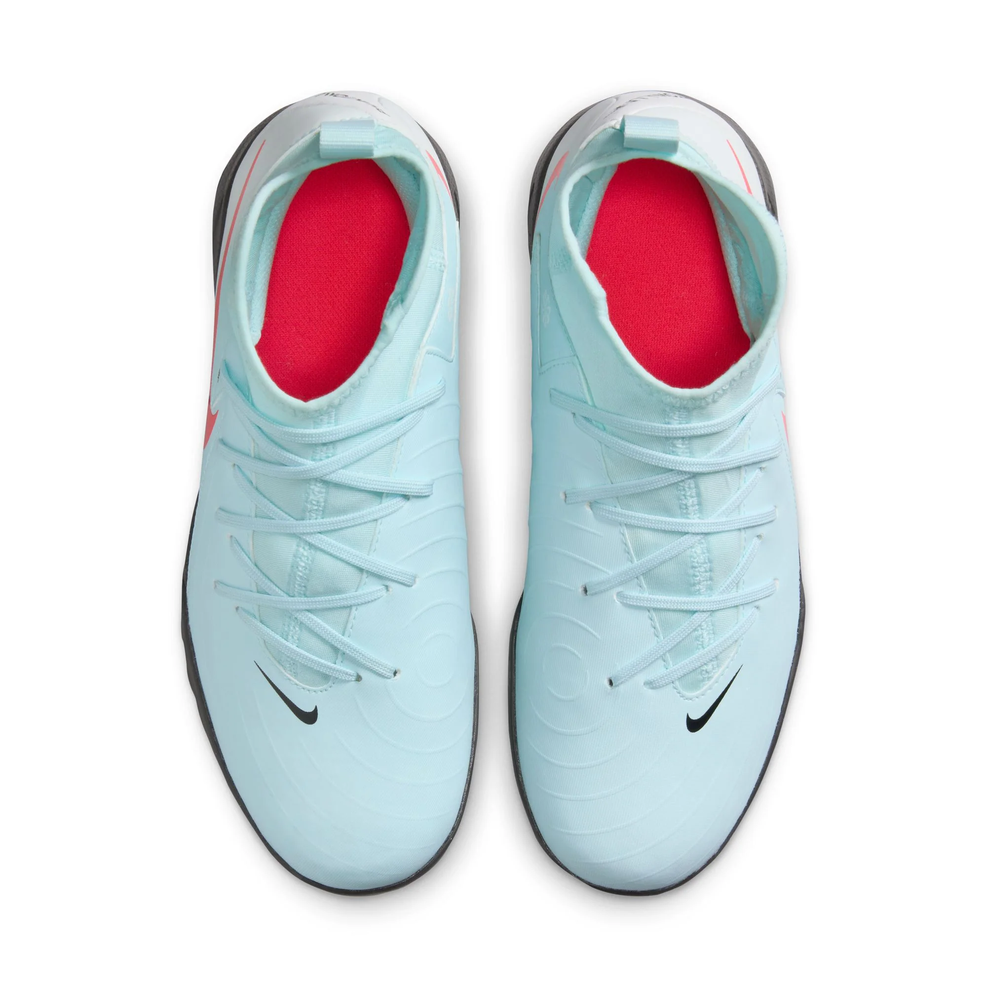 Nike Junior Phantom Luna II Academy TF  Turf Soccer Cleats -  Mint/ Atomic Red-off Noir - Image 3