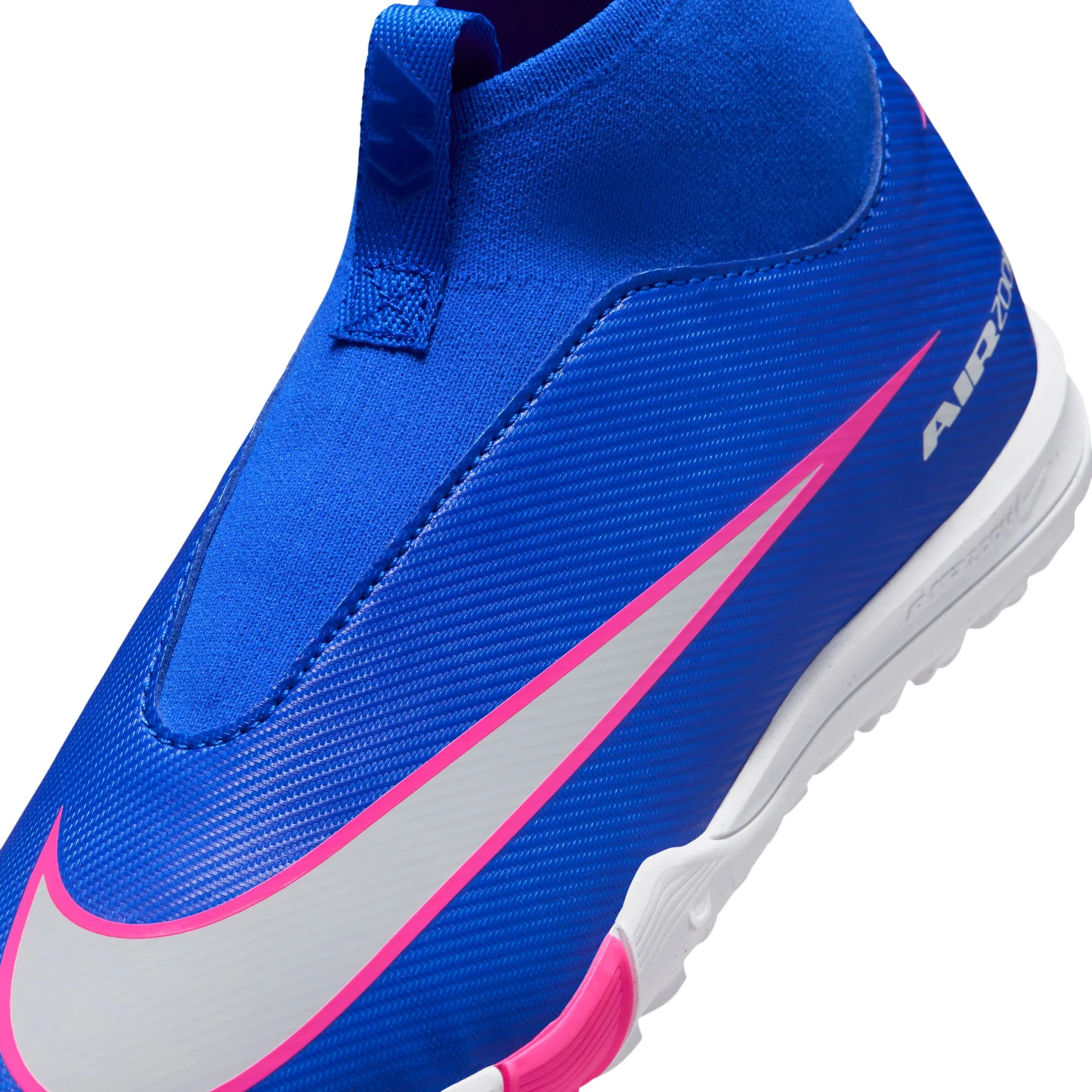 Nike Junior Zoom Mercurial Superfly 10 Academy TF Turf Soccer Cleats- Racer Blue/White - Image 6