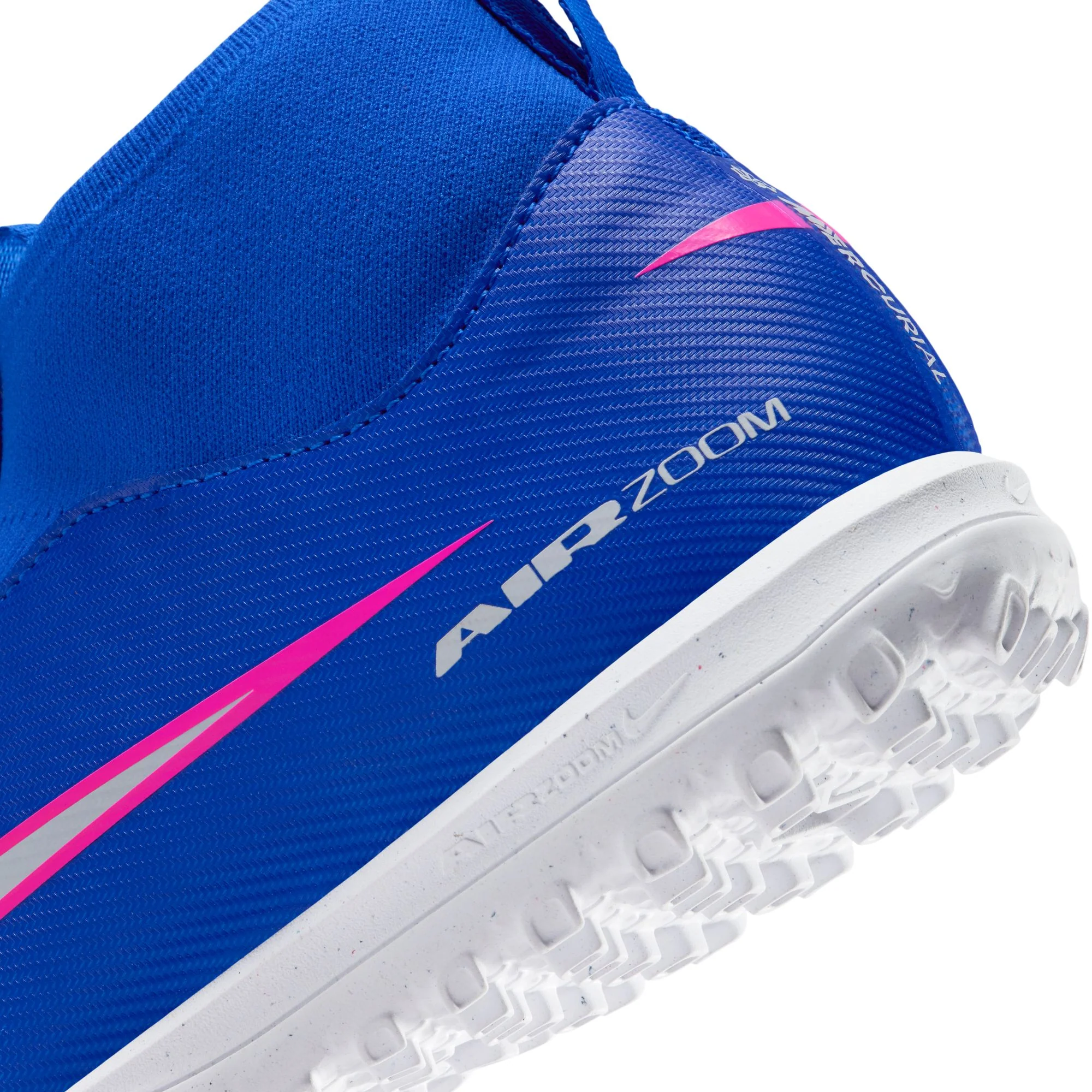Nike Junior Zoom Mercurial Superfly 10 Academy TF Turf Soccer Cleats- Racer Blue/White - Image 7