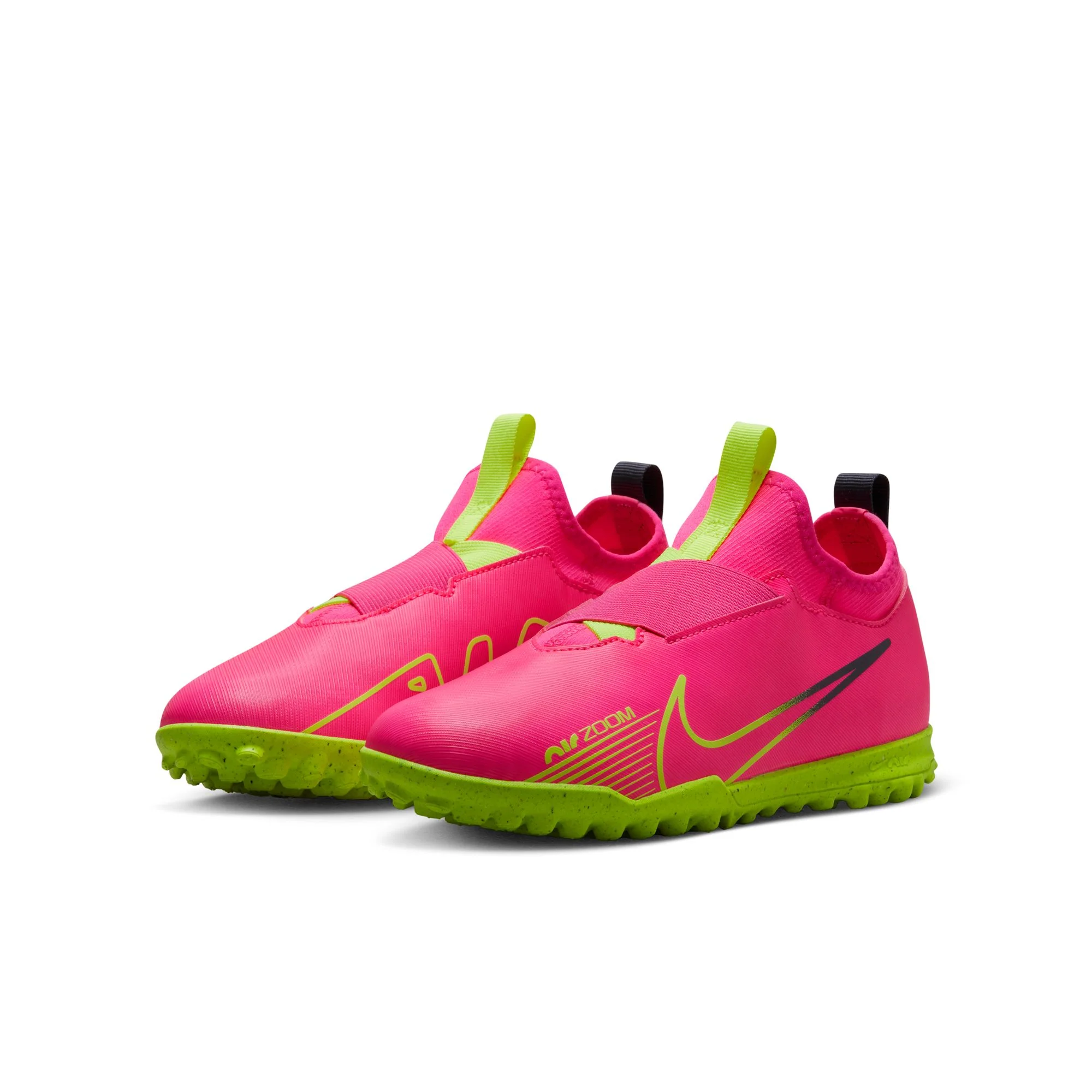 Nike Junior Zoom Mercurial Vapor 15 Academy TF Turf Soccer Shoes -PinkBlast/Volt - Image 4