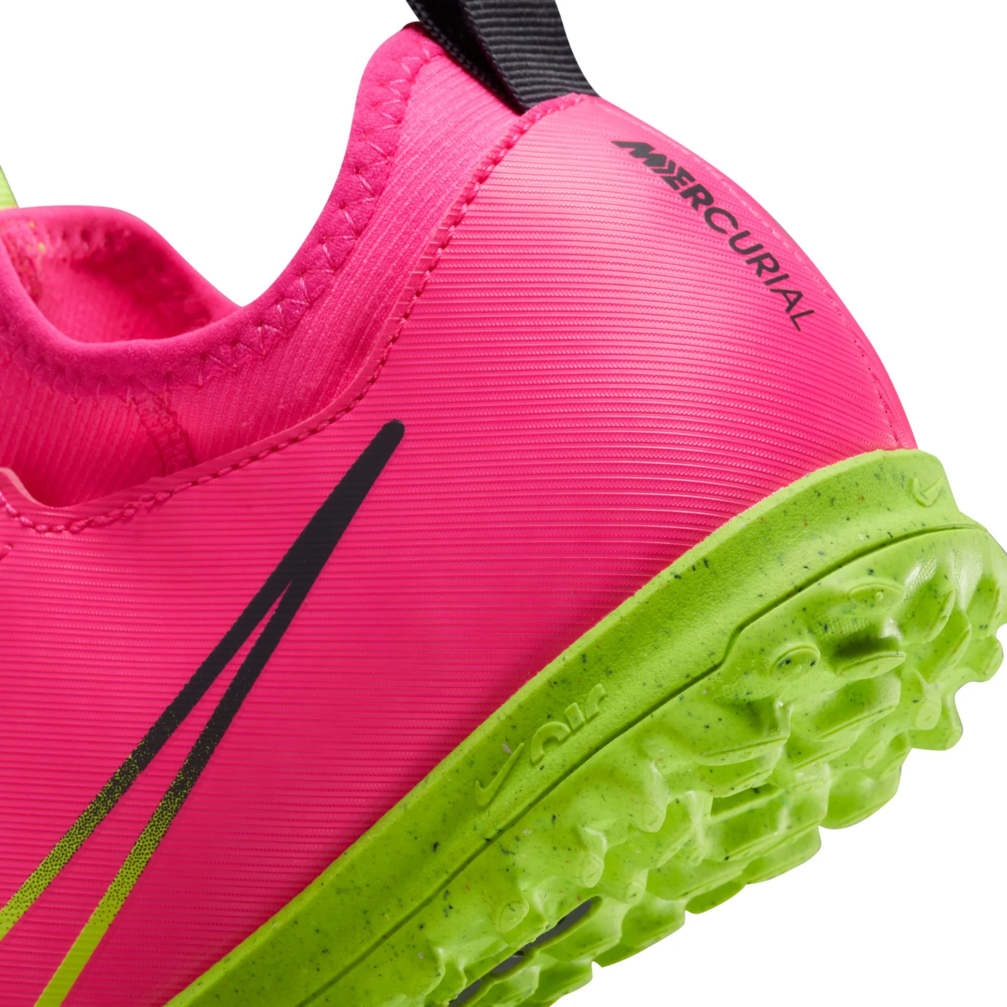Nike Junior Zoom Mercurial Vapor 15 Academy TF Turf Soccer Shoes -PinkBlast/Volt - Image 8