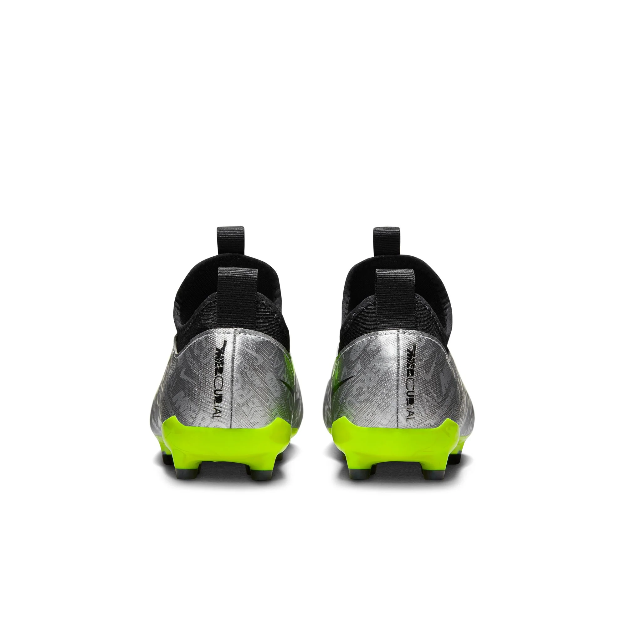 Nike Junior Zoom Mercurial Vapor 15 XXV Academy FG/MG Soccer Cleats - Metallic Silver/Black/Volt - Image 5