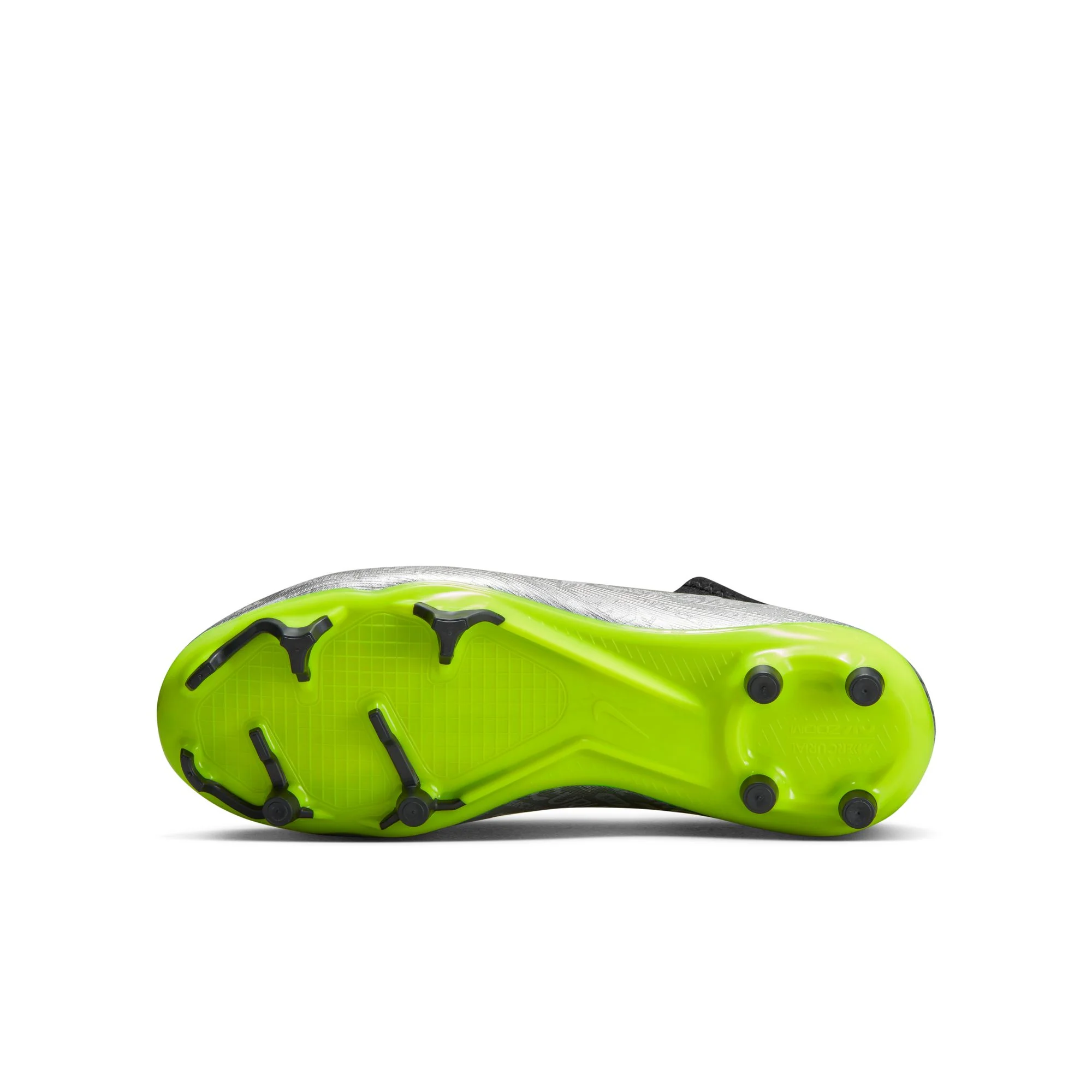 Nike Junior Zoom Mercurial Vapor 15 XXV Academy FG/MG Soccer Cleats - Metallic Silver/Black/Volt - Image 6