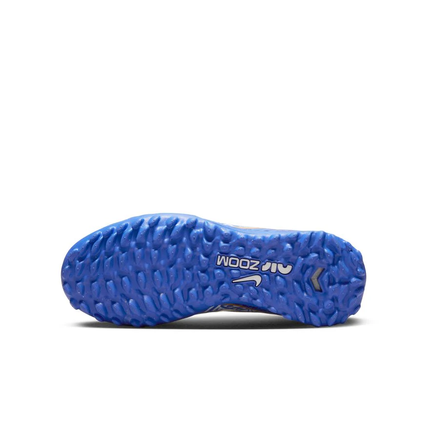 Nike Junior Zoom Vapor 15 Academy CR7 TF Turf Shoes - White/MetallicCopper/Concord/MediumBlue - Image 6