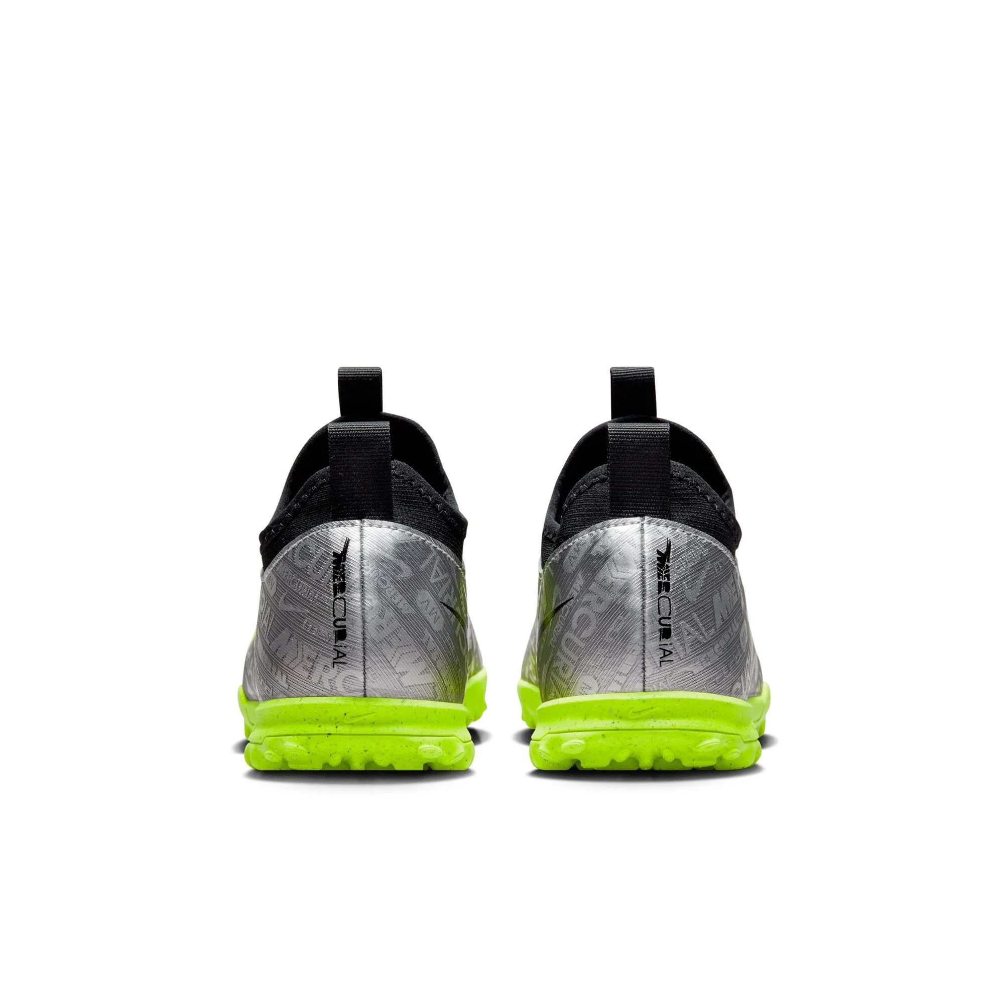 Nike Junior Zoom Vapor 15 Academy XXV TF Turf Shoes - MetallicSilver/Volt/Black - Image 5