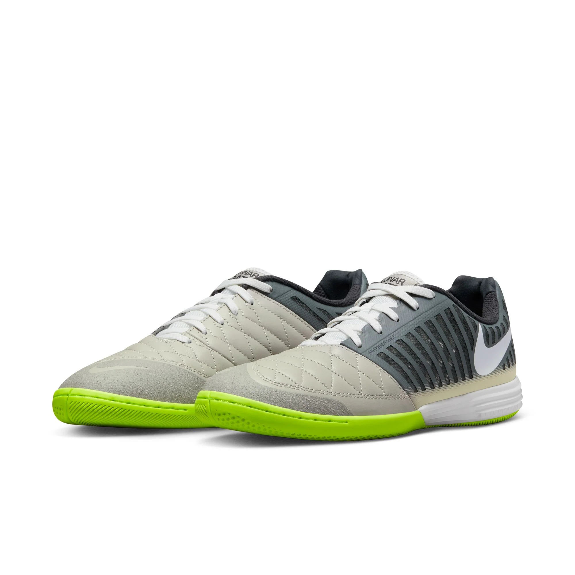 Nike Lunar Gato IN Indoor Soccer Shoes- Smoke Grey/White/Yellow/Anthracite - Image 4