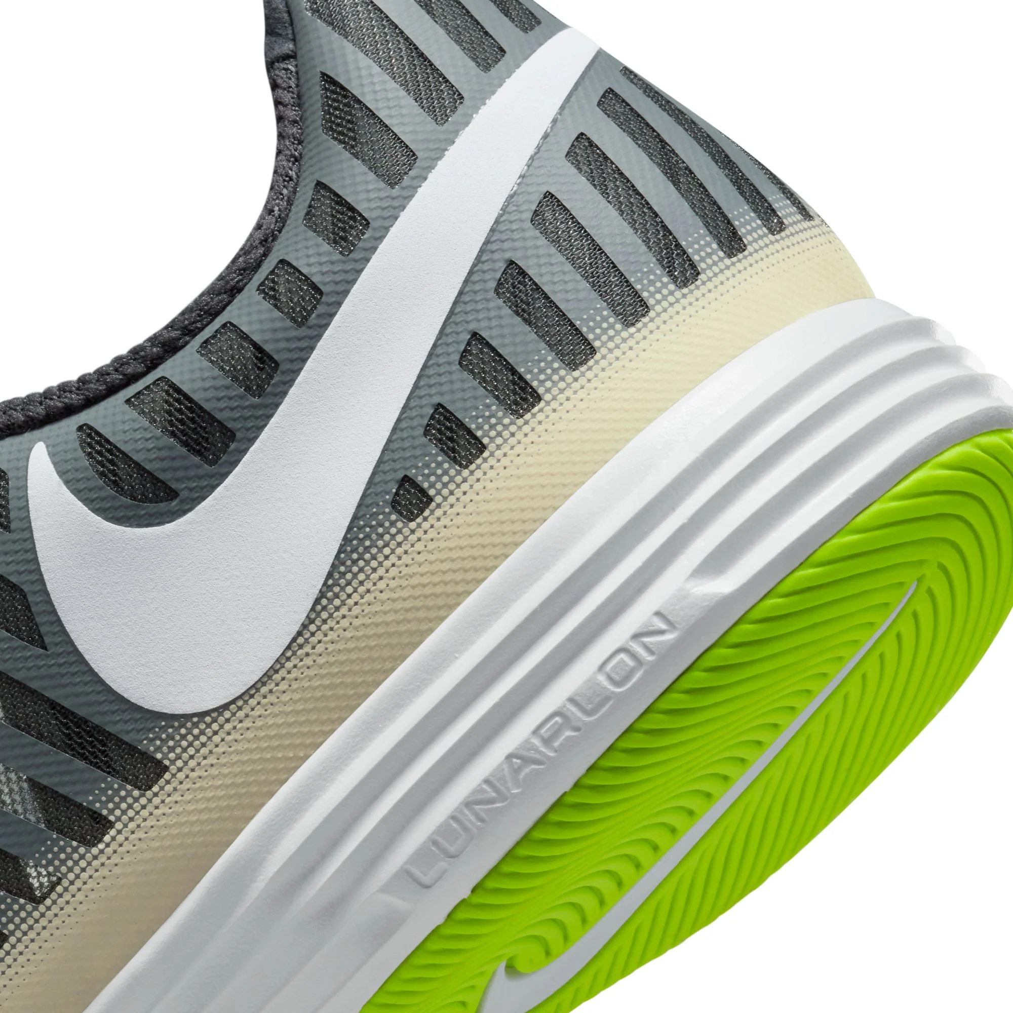 Nike Lunar Gato IN Indoor Soccer Shoes- Smoke Grey/White/Yellow/Anthracite - Image 8