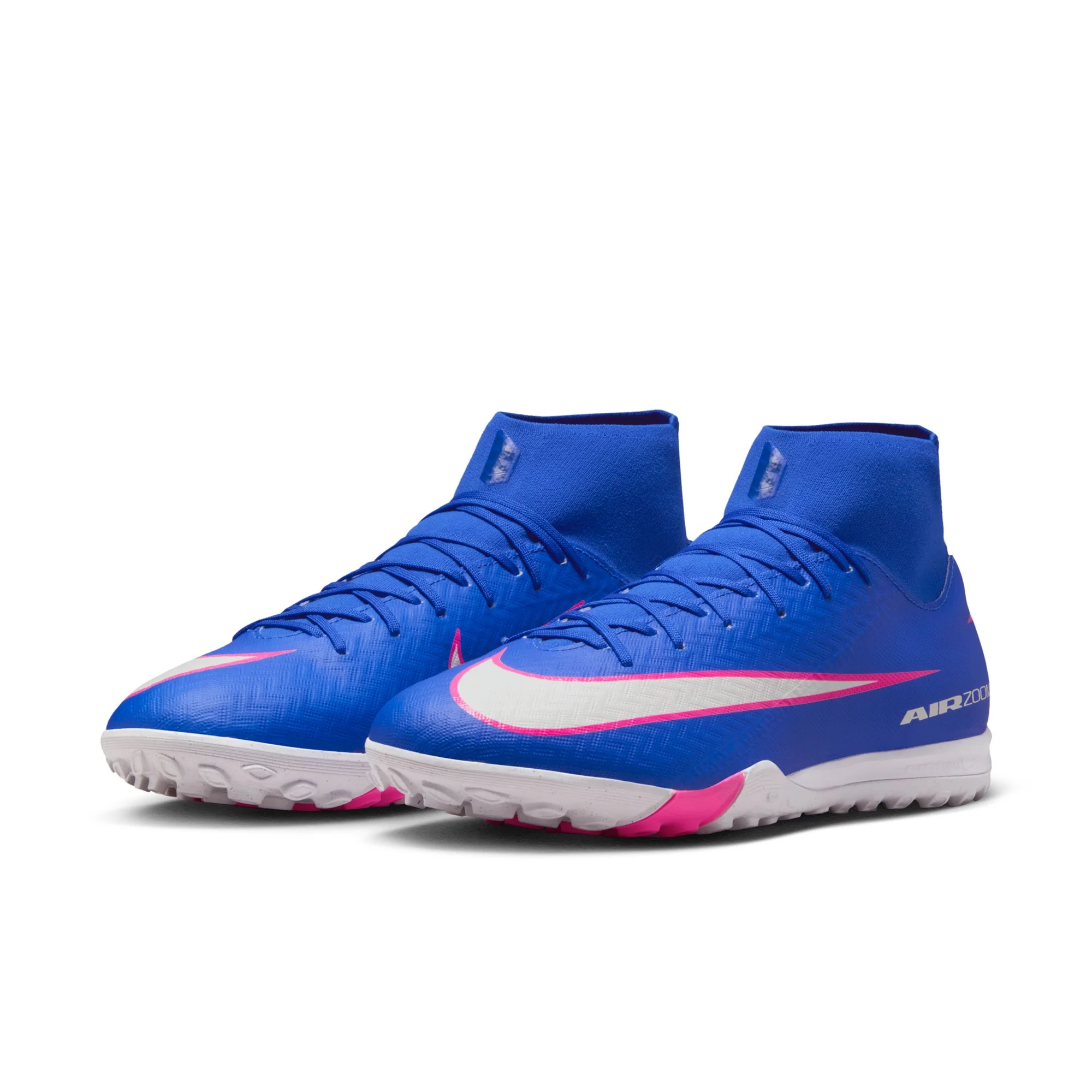 Nike Mercurial Superfly 10 Academy TF Turf Soccer Cleats-Racer Blue/White - Image 3