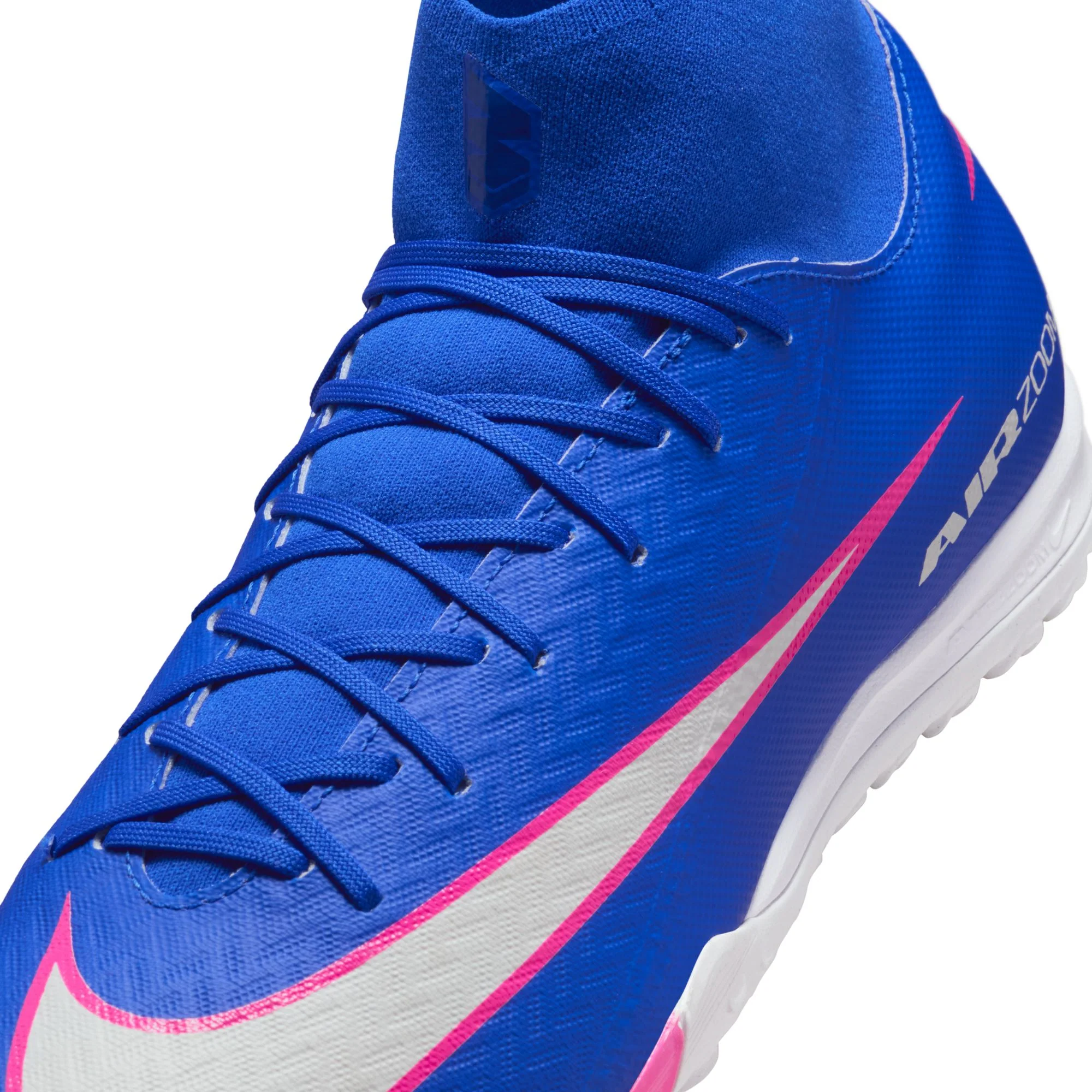 Nike Mercurial Superfly 10 Academy TF Turf Soccer Cleats-Racer Blue/White - Image 7