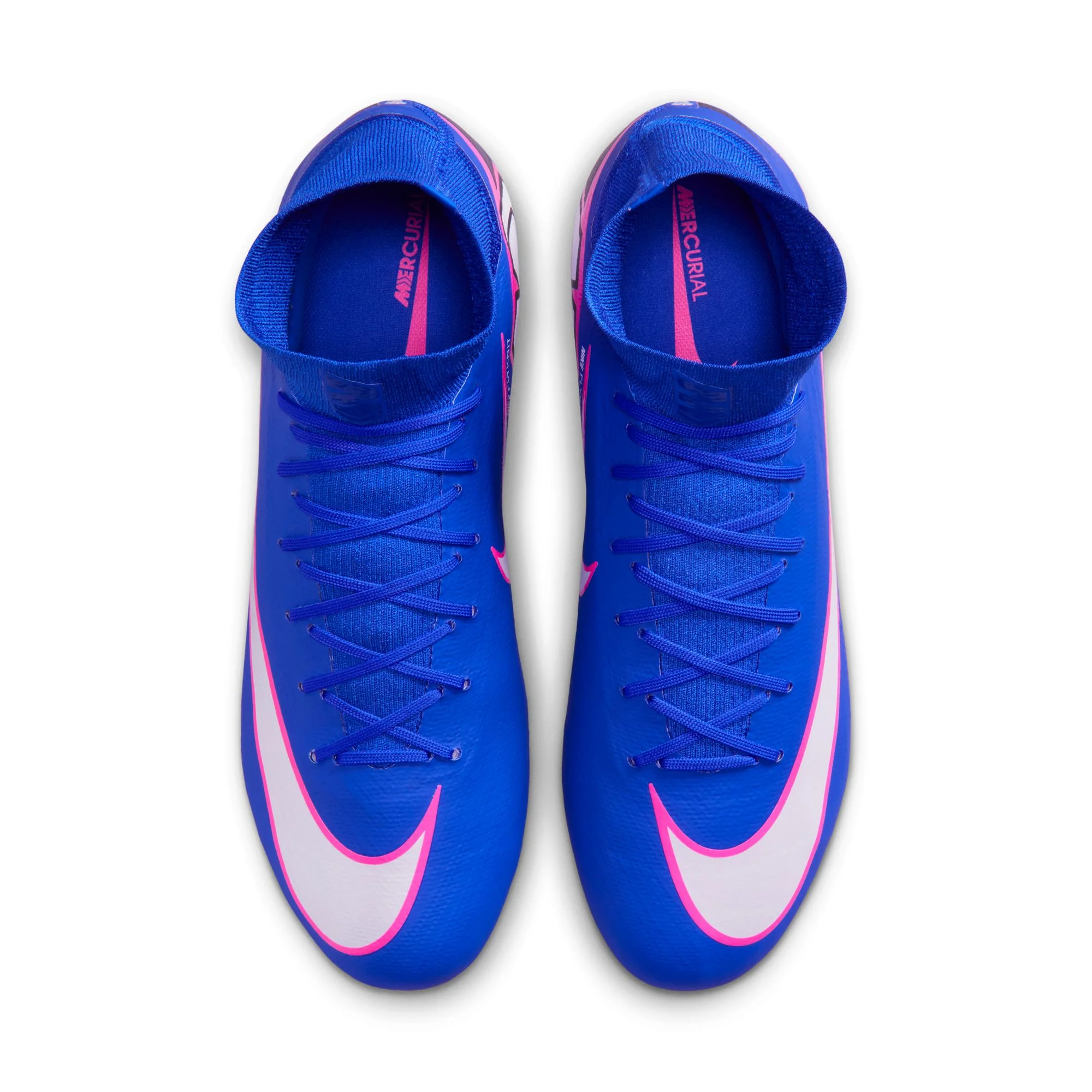 Nike Mercurial Superfly 10 Pro FG Firm Ground Soccer Cleats- Racer Blue/White - Image 3