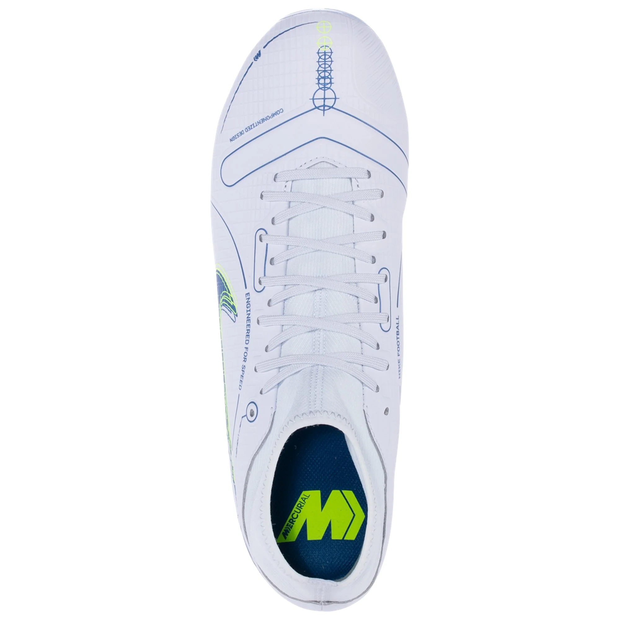 Nike Mercurial Superfly 8 Academy FG/MG Soccer Cleat - Grey/Blackened Blue/Light Marine/Laser Blue/Volt - Image 3