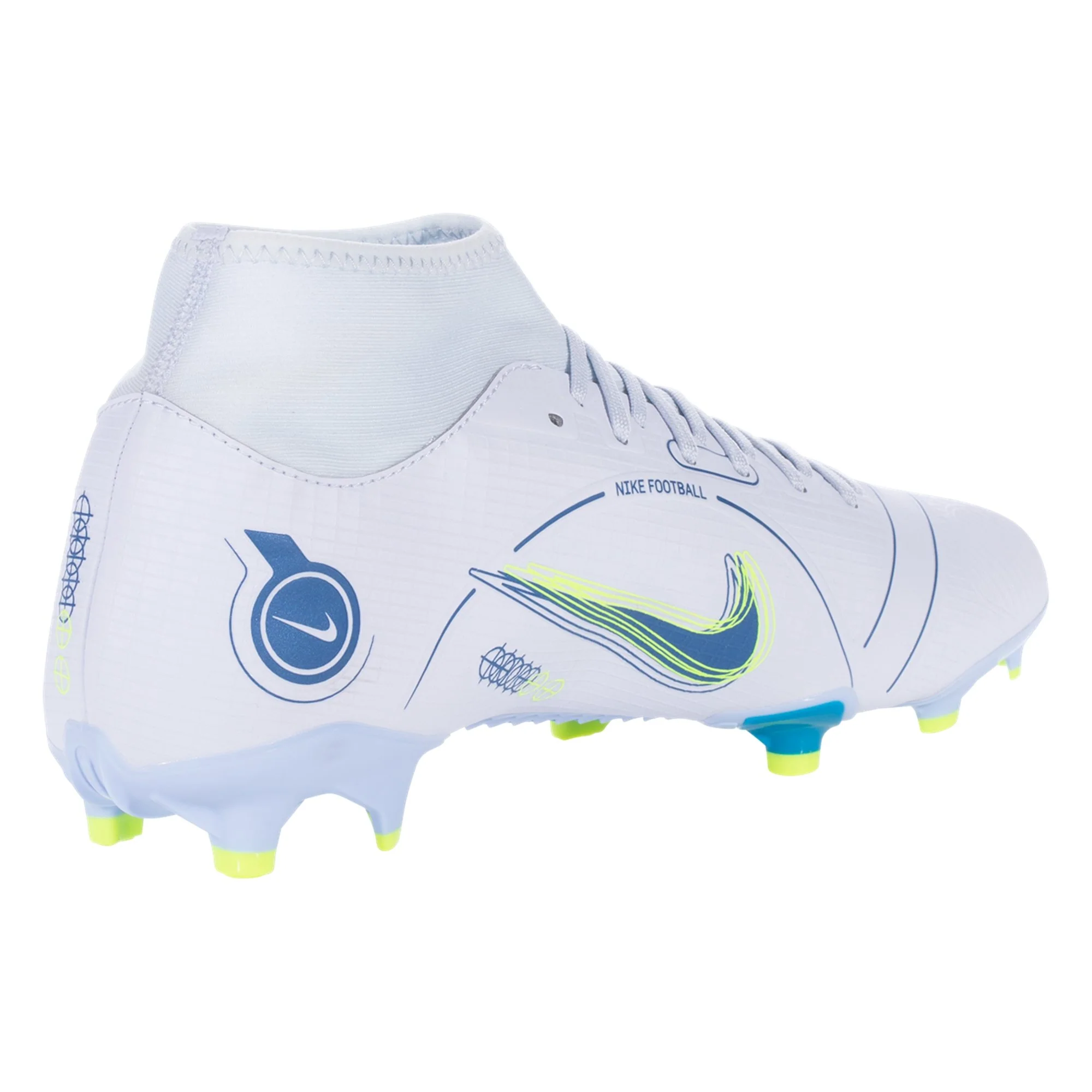 Nike Mercurial Superfly 8 Academy FG/MG Soccer Cleat - Grey/Blackened Blue/Light Marine/Laser Blue/Volt - Image 5
