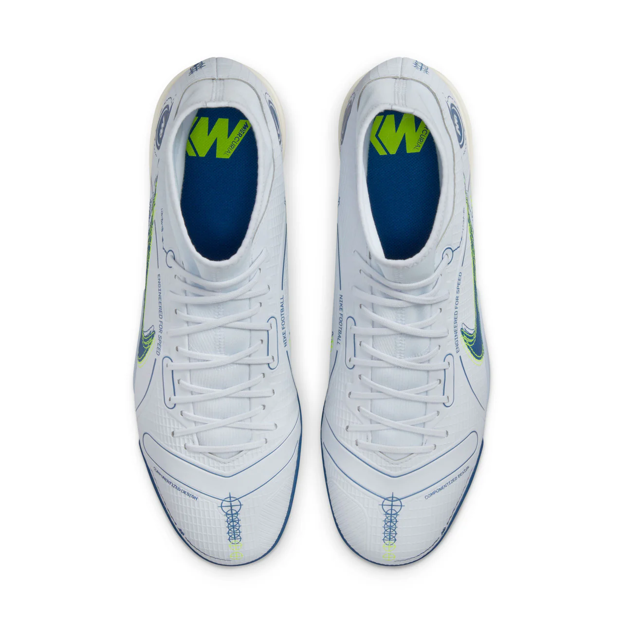 Nike Mercurial Superfly 8 Academy TF Artificial Turf Soccer Shoe - Grey/Blackened Blue/Light Marine/Laser Blue/Volt - Image 3