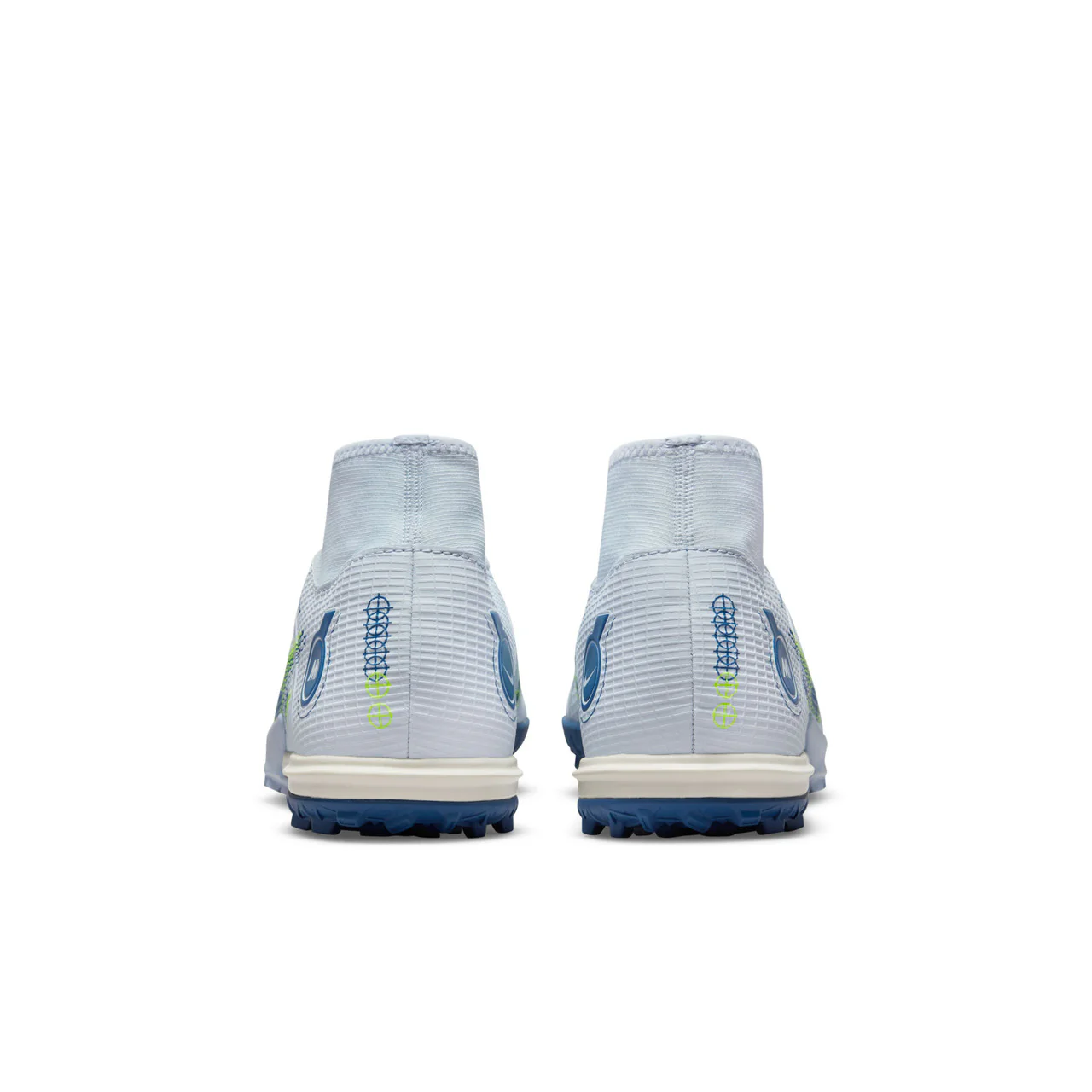 Nike Mercurial Superfly 8 Academy TF Artificial Turf Soccer Shoe - Grey/Blackened Blue/Light Marine/Laser Blue/Volt - Image 5