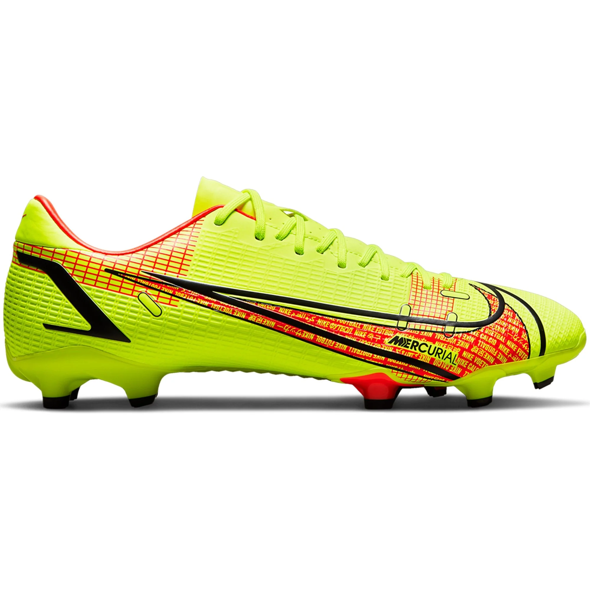 Nike Mercurial Vapor 14 Academy FG/MG Soccer Cleat -  Volt/Black/Bright Crimson