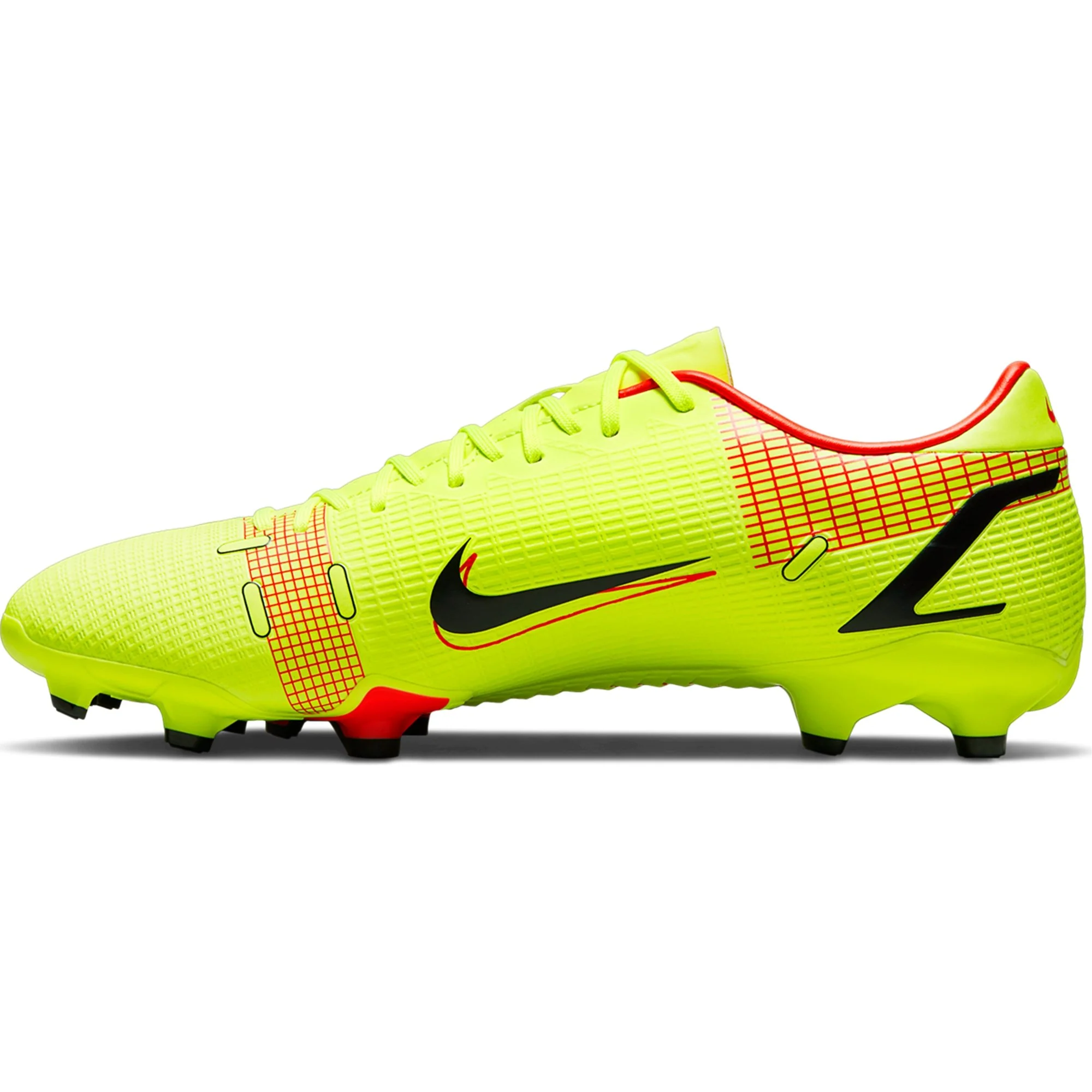 Nike Mercurial Vapor 14 Academy FG/MG Soccer Cleat -  Volt/Black/Bright Crimson - Image 2