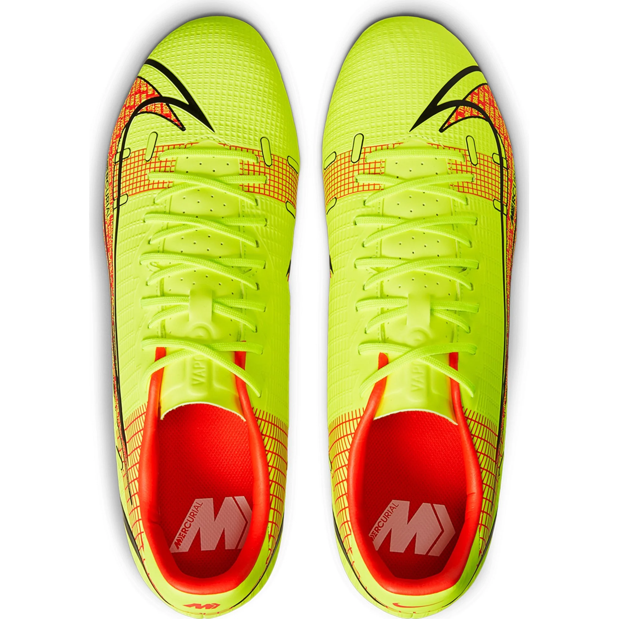 Nike Mercurial Vapor 14 Academy FG/MG Soccer Cleat -  Volt/Black/Bright Crimson - Image 3