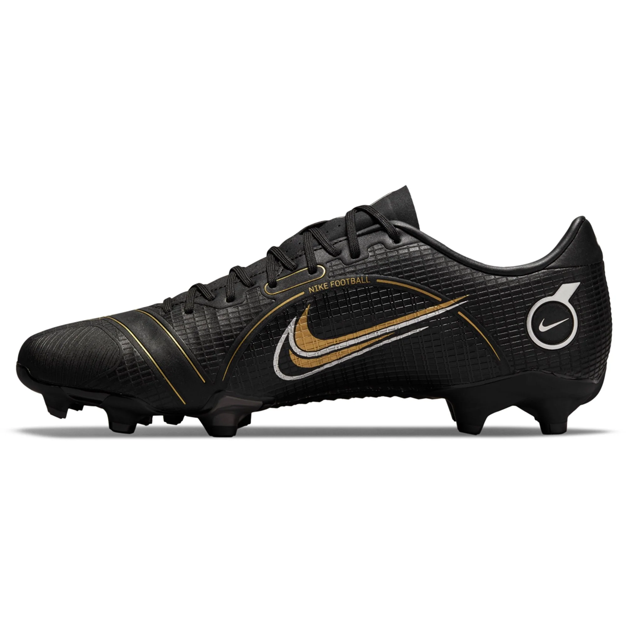 Nike Mercurial Vapor 14 Academy FG/MG Soccer Cleats - Black/MetallicGrey/MetallicGold - Image 2