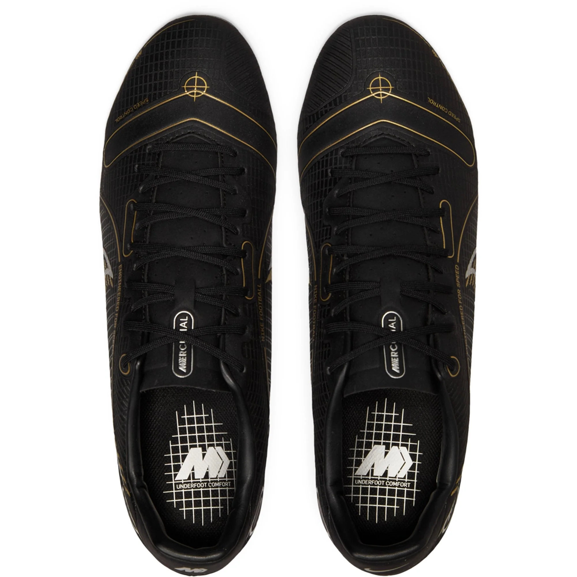 Nike Mercurial Vapor 14 Academy FG/MG Soccer Cleats - Black/MetallicGrey/MetallicGold - Image 3