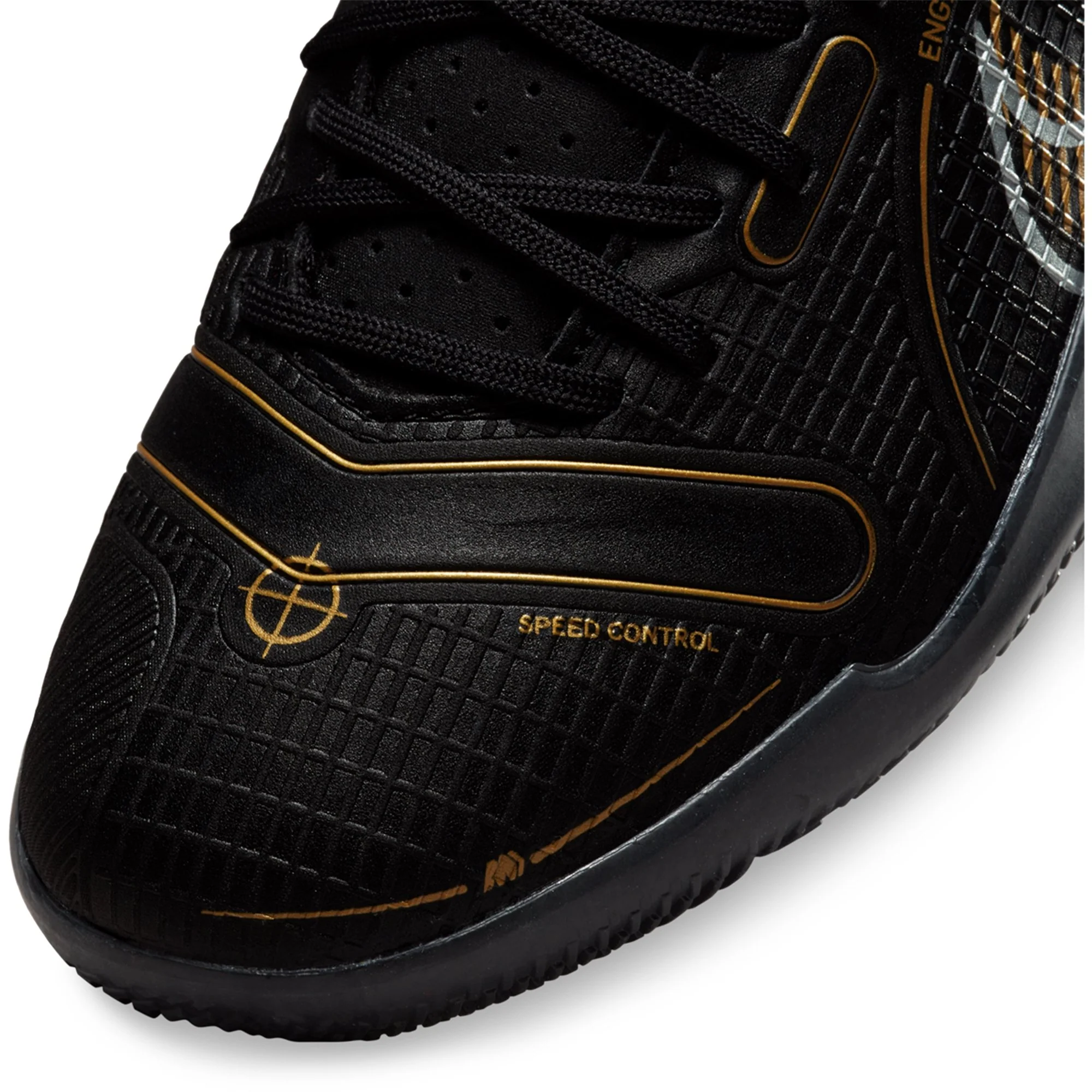 Nike Mercurial Vapor 14 Academy TF Turf Soccer Cleats- Black/Metallic Gold/ Metallic Silver - Image 5