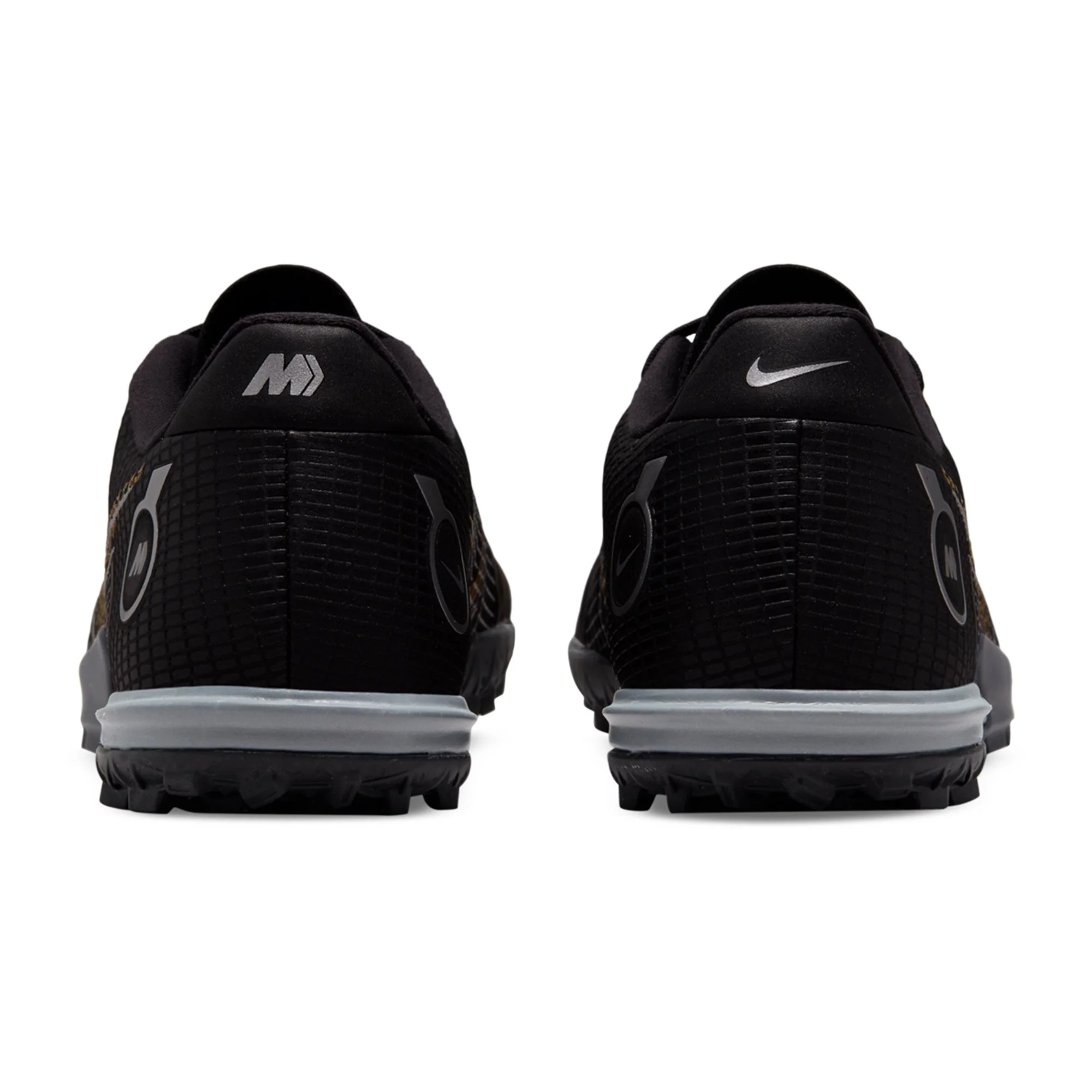 Nike Mercurial Vapor 14 Academy TF Turf Soccer Cleats- Black/Metallic Gold/ Metallic Silver - Image 6