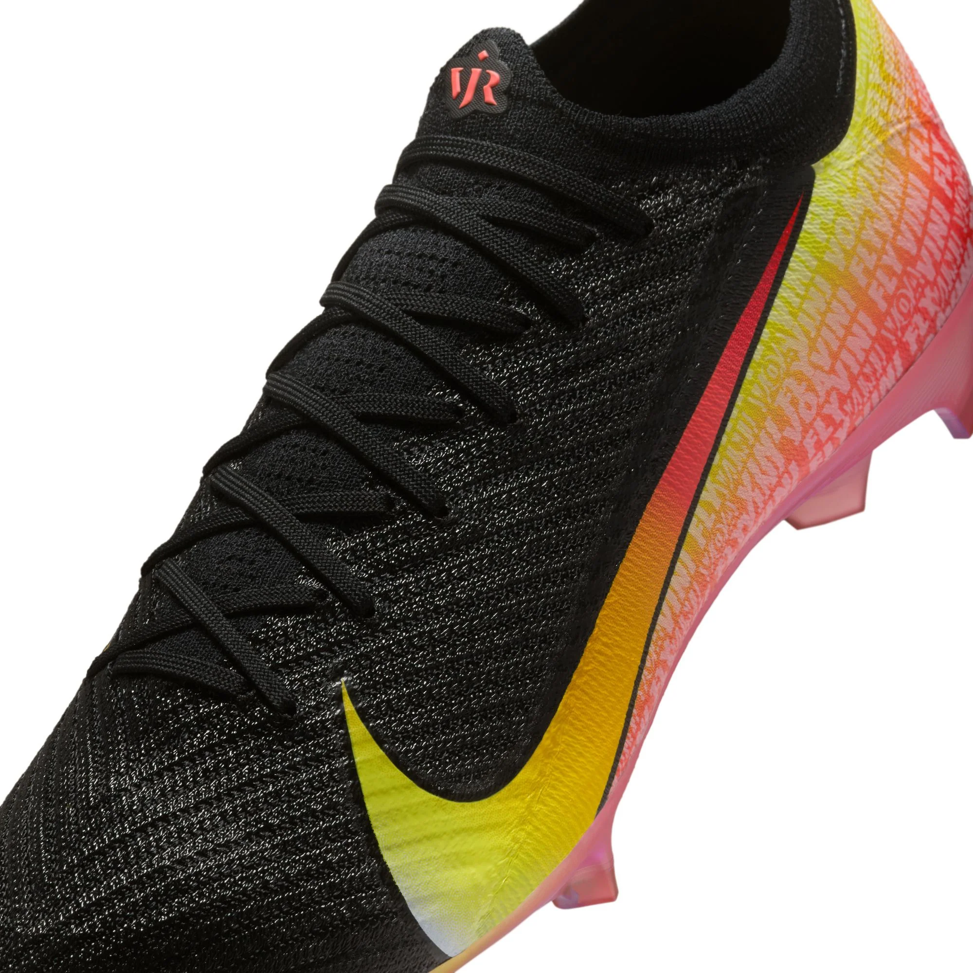 Nike Mercurial Vapor 16 Elite Vini JR FG Firm Ground Soccer Cleats-Black/Dynamic/Yellow-Green/Spark-Soar - Image 8